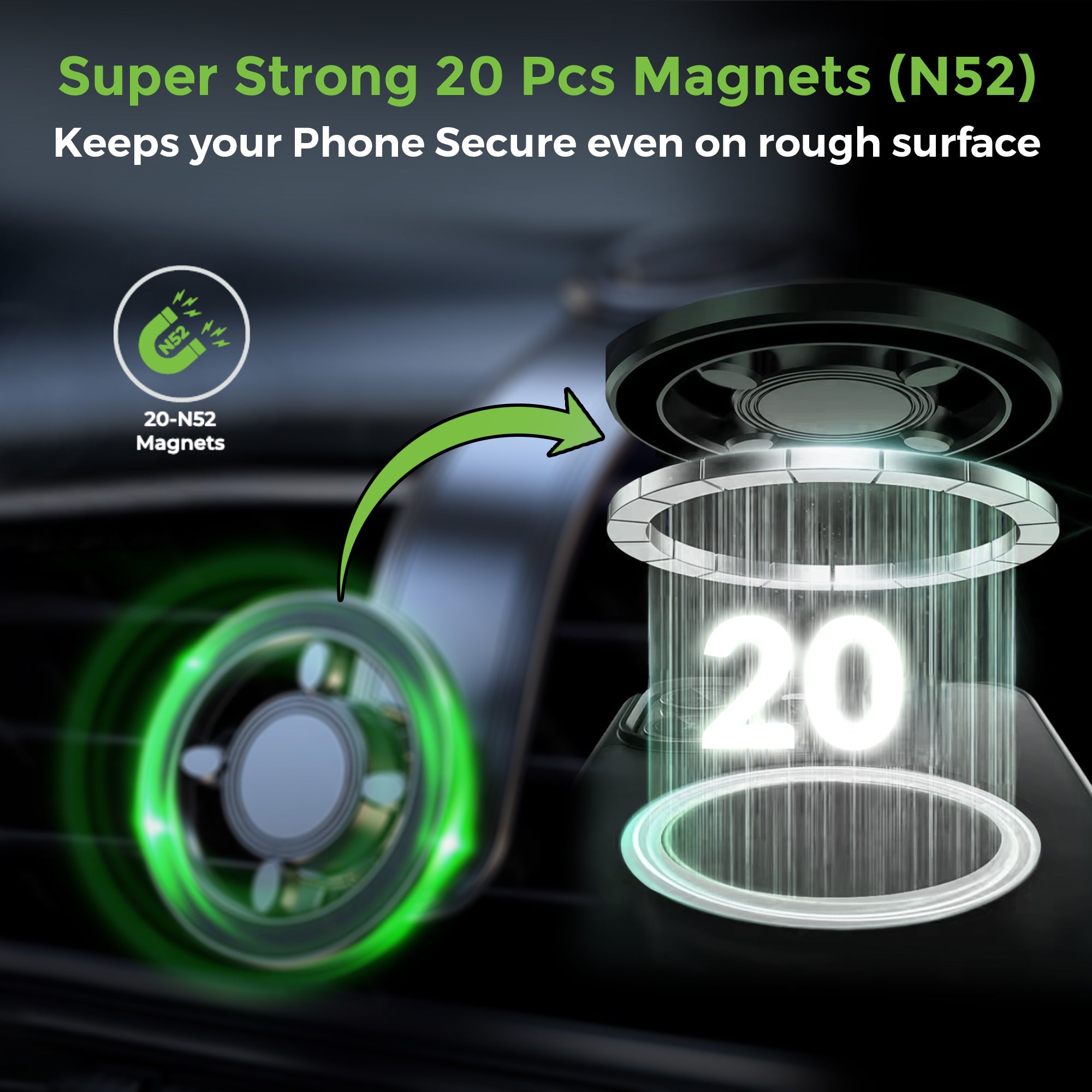 DashMag Magnetic Flexible Phone Holder for Dashboard UM1232