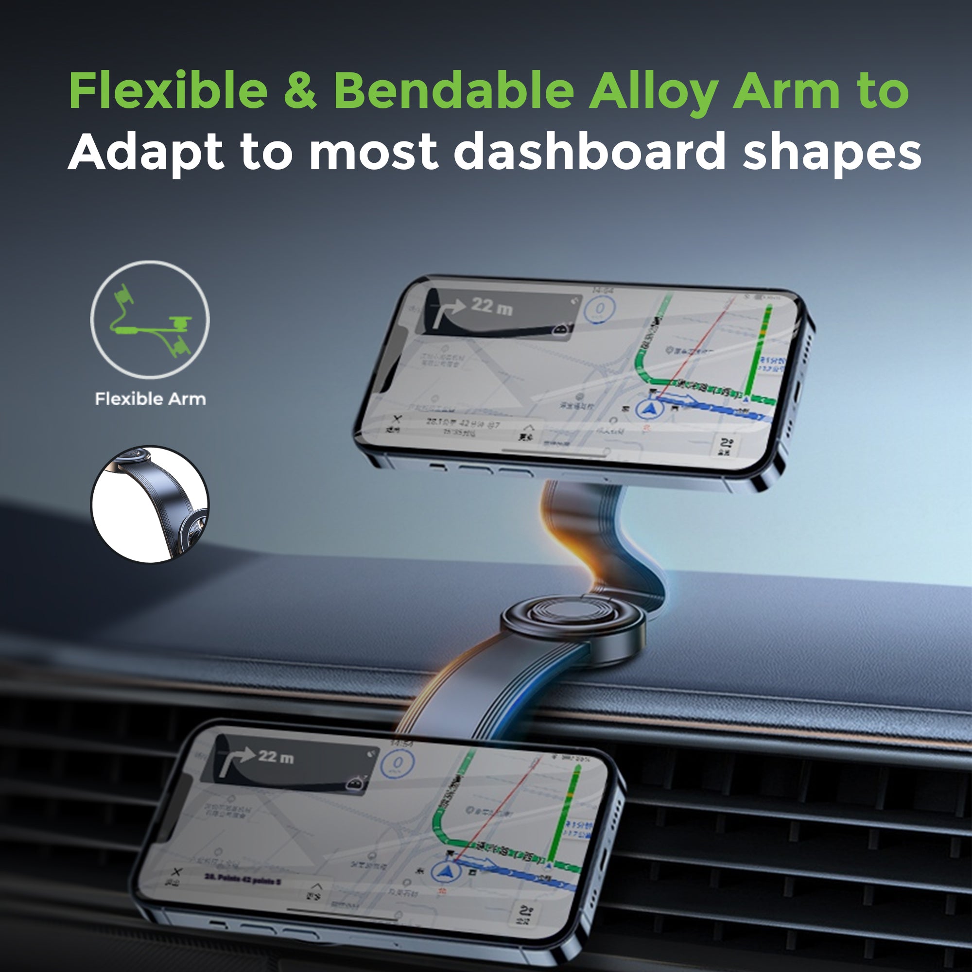 DashMag Magnetic Flexible Phone Holder for Dashboard UM1232