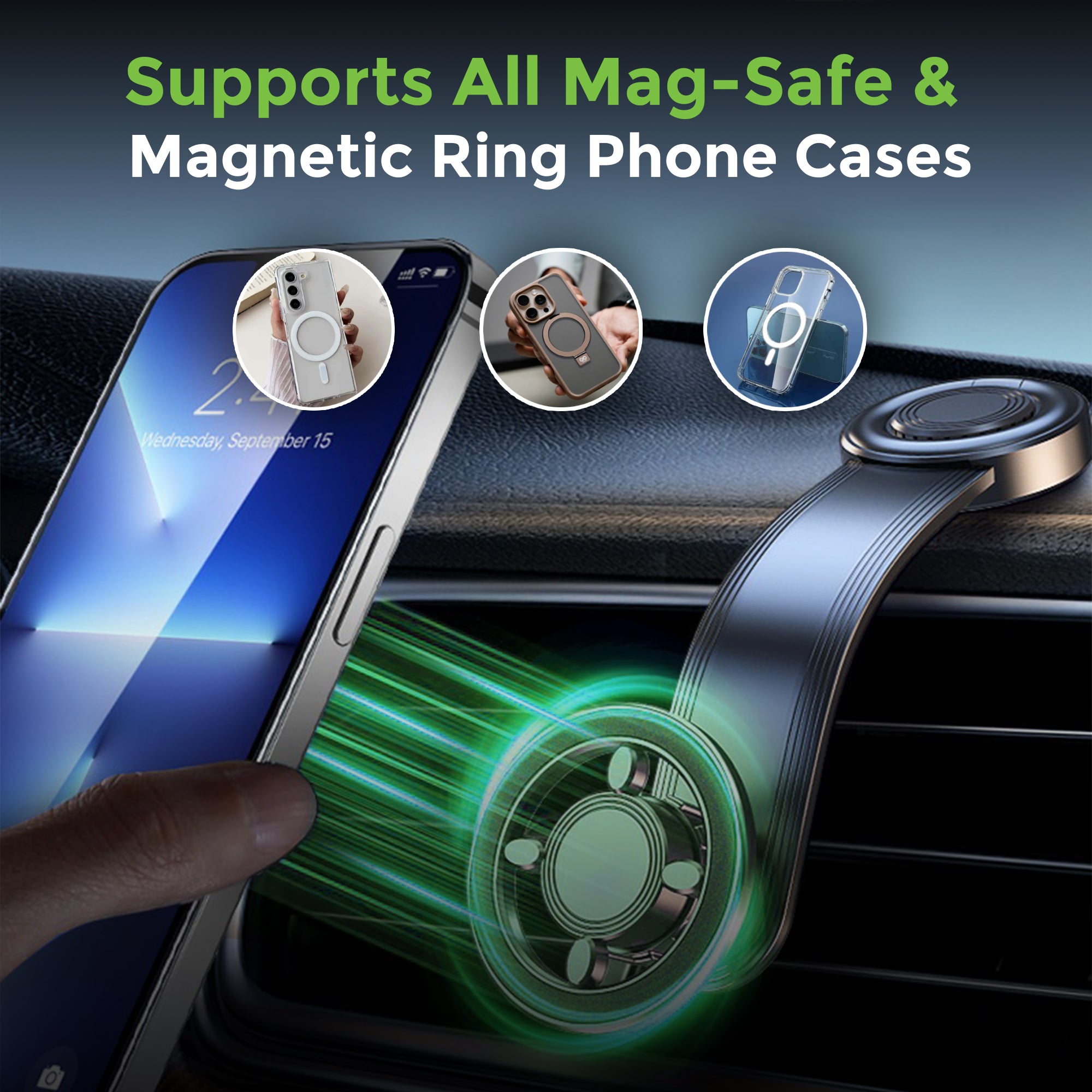 DashMag Magnetic Flexible Phone Holder for Dashboard UM1232
