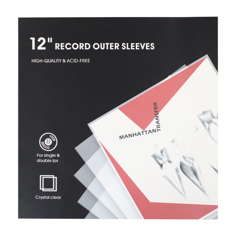 12" PP Vinyl record outer protection sleeves 0.75mm (Pack of 50) GK1265