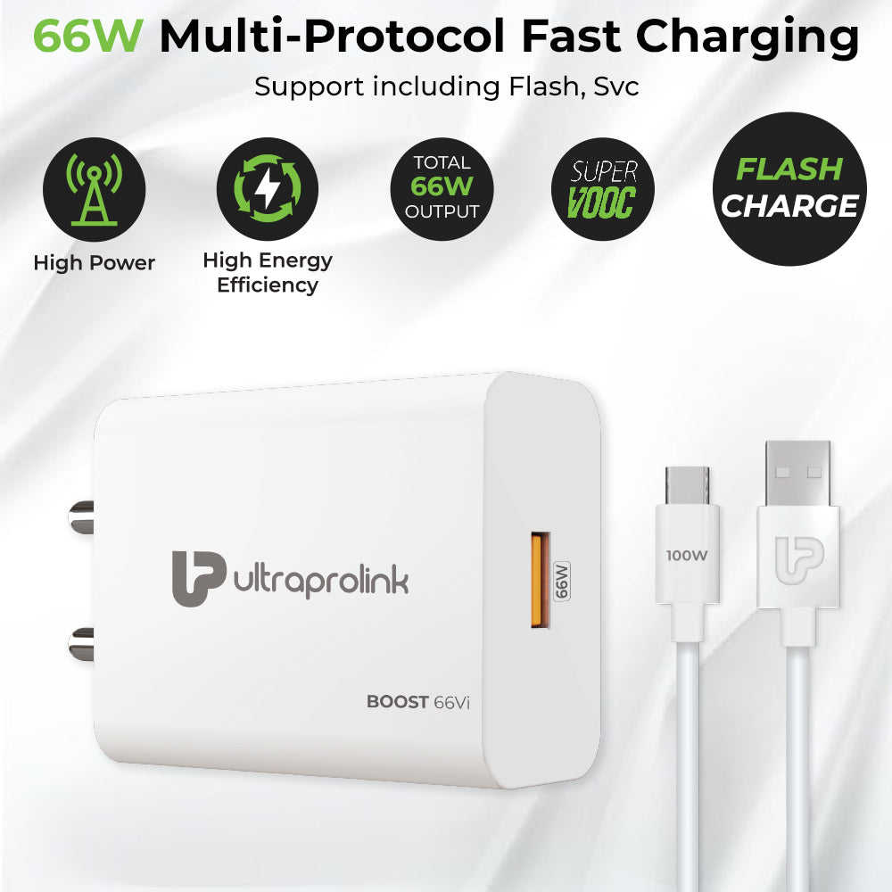 Boost 66W | Multi Protocol Fast Travel Charger with 1m Cable | UM1135