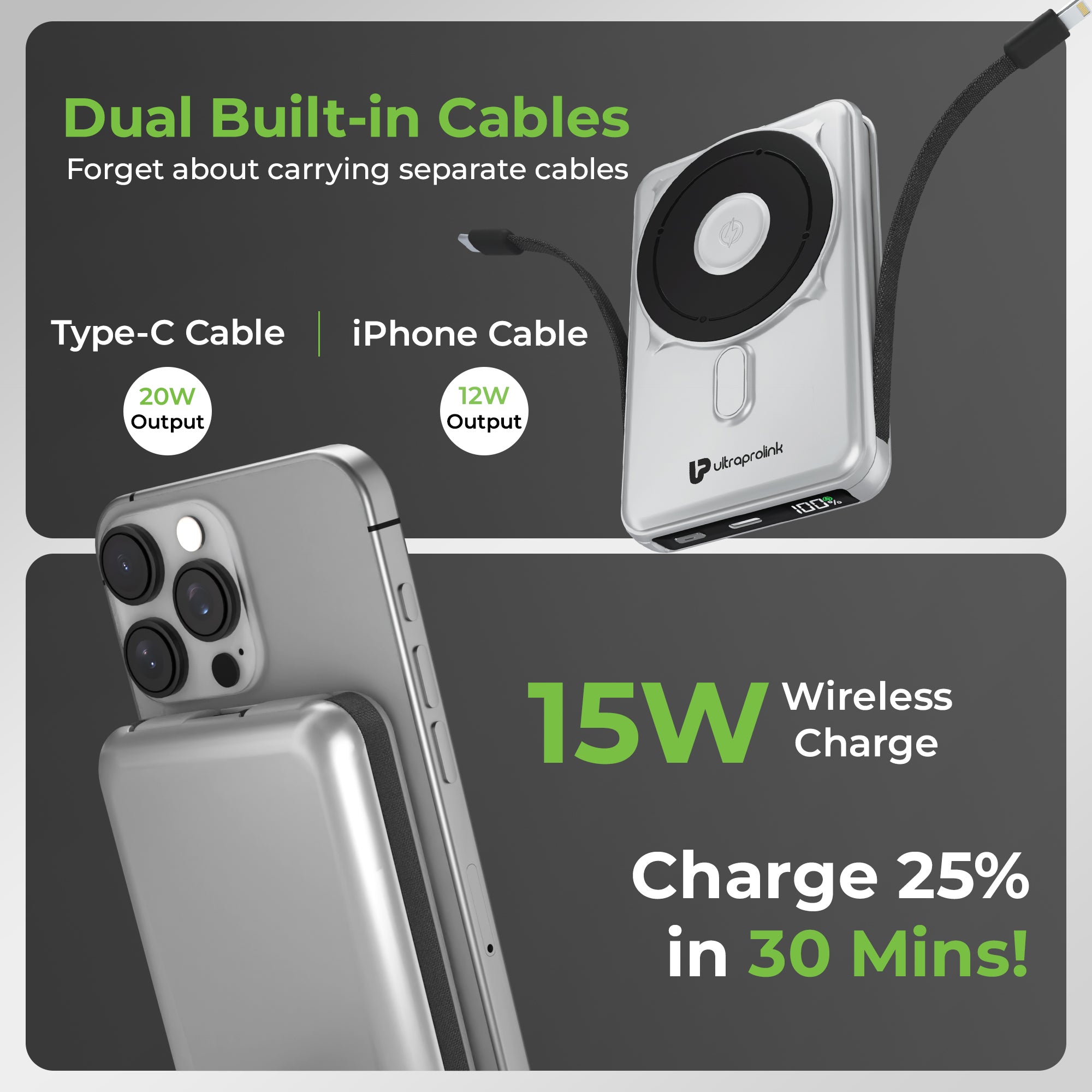 Juice-Up Mag 5 3-in-1 Wireless Magnetic Power Bank (10,000mAh) UM1126