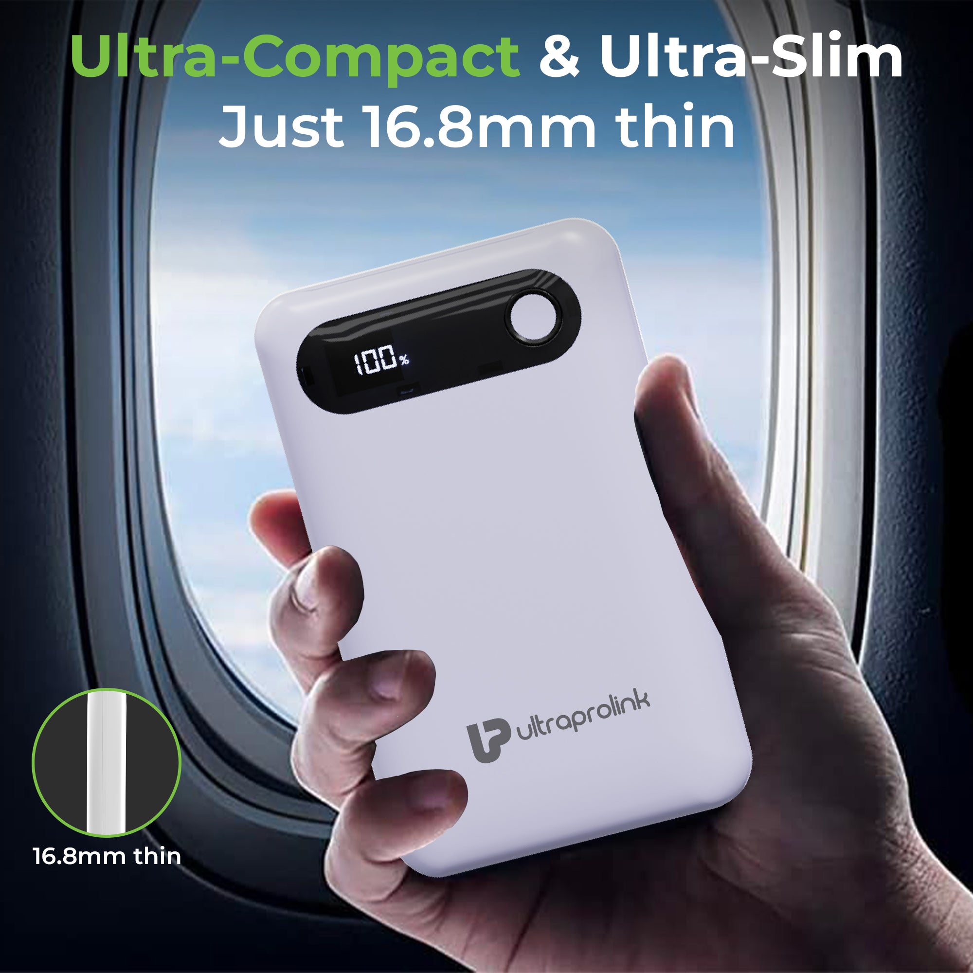 Ultra slim charging power bank for daily travel use