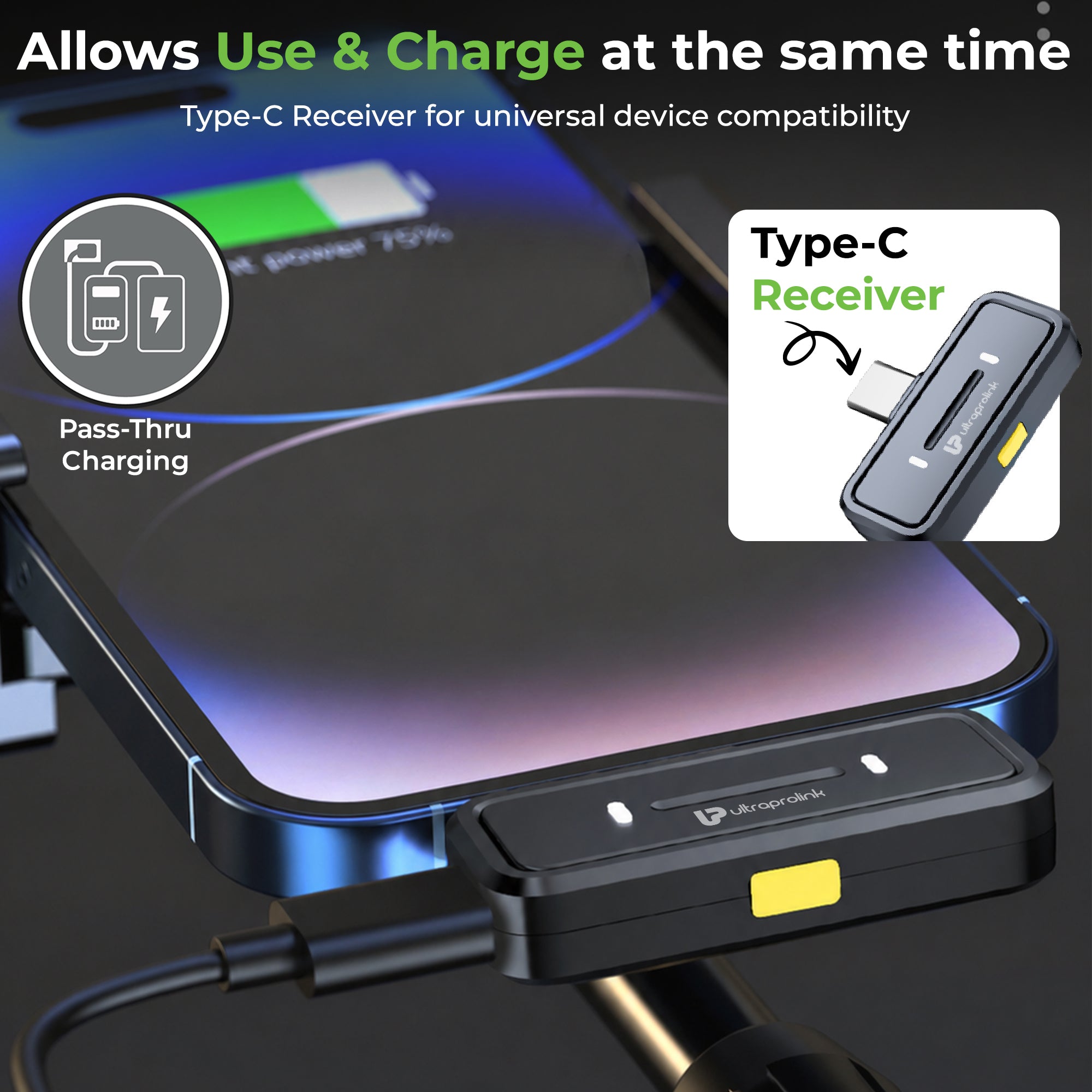 Sonic Pro | Dual Wireless Microphones with Charging Case | UM1214