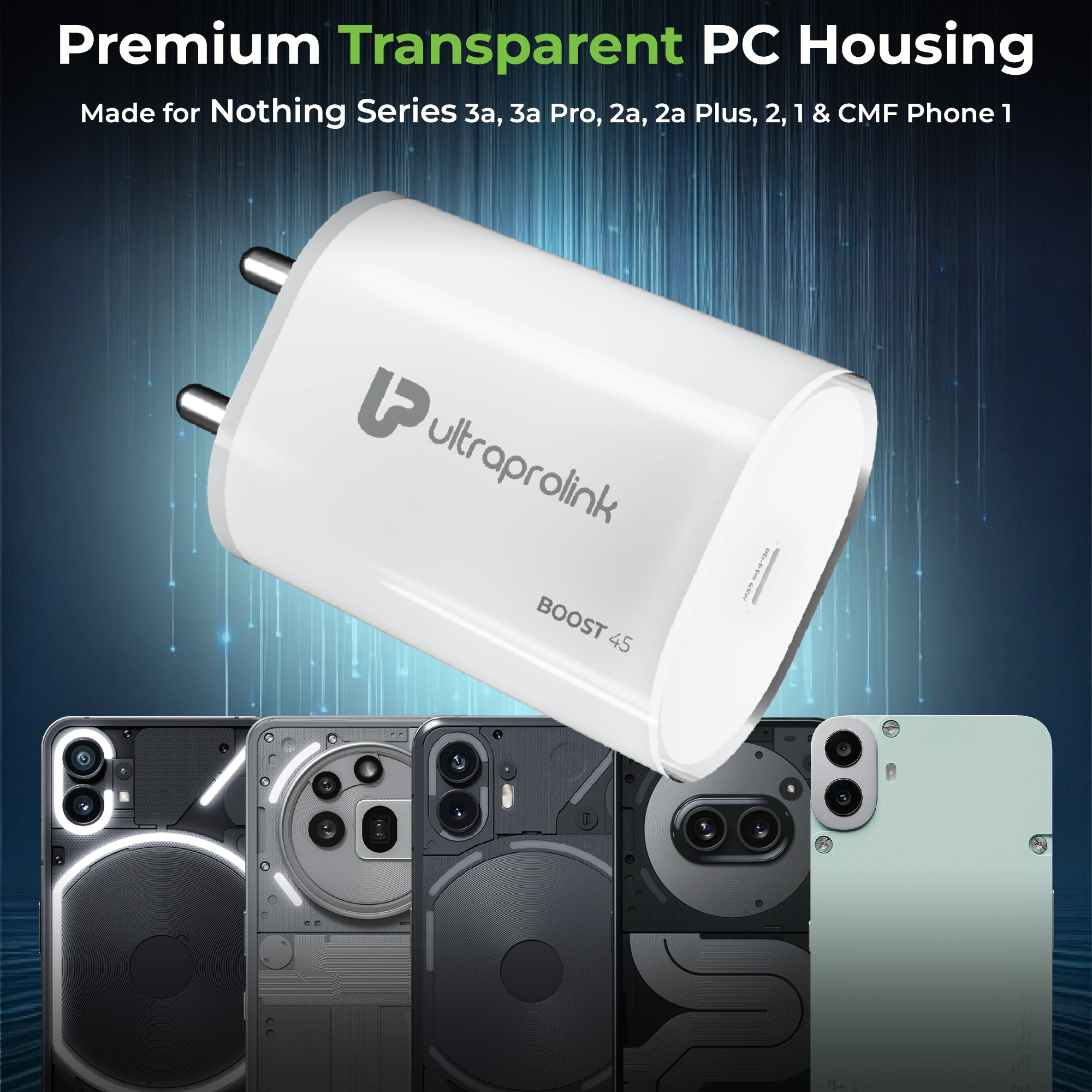 Boost 45 | Super Fast Travel Charger with Type C-C Cable | UM1133