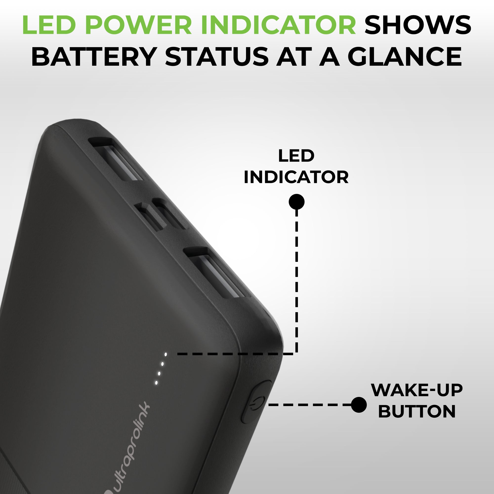 Juice-Up Pronto | 10000mAh Slim Power Bank|12W Fast Charging | UM1332BLK