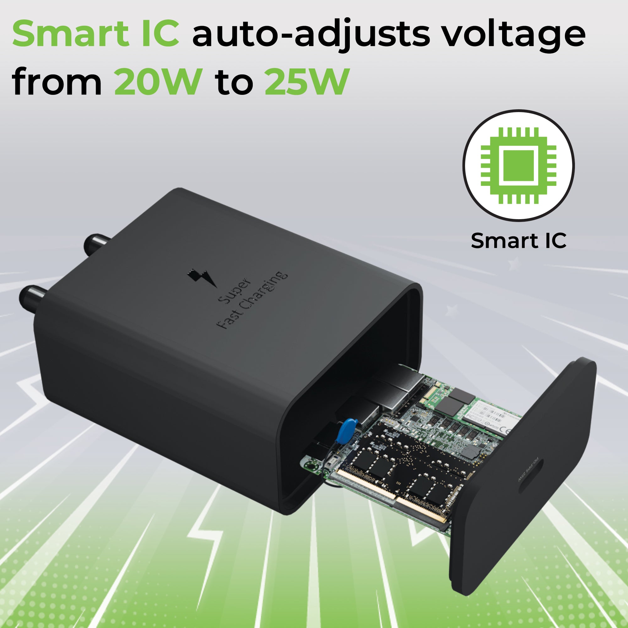 Boost 25 | Super Fast Charger with Power Delivery | UM1347BLK