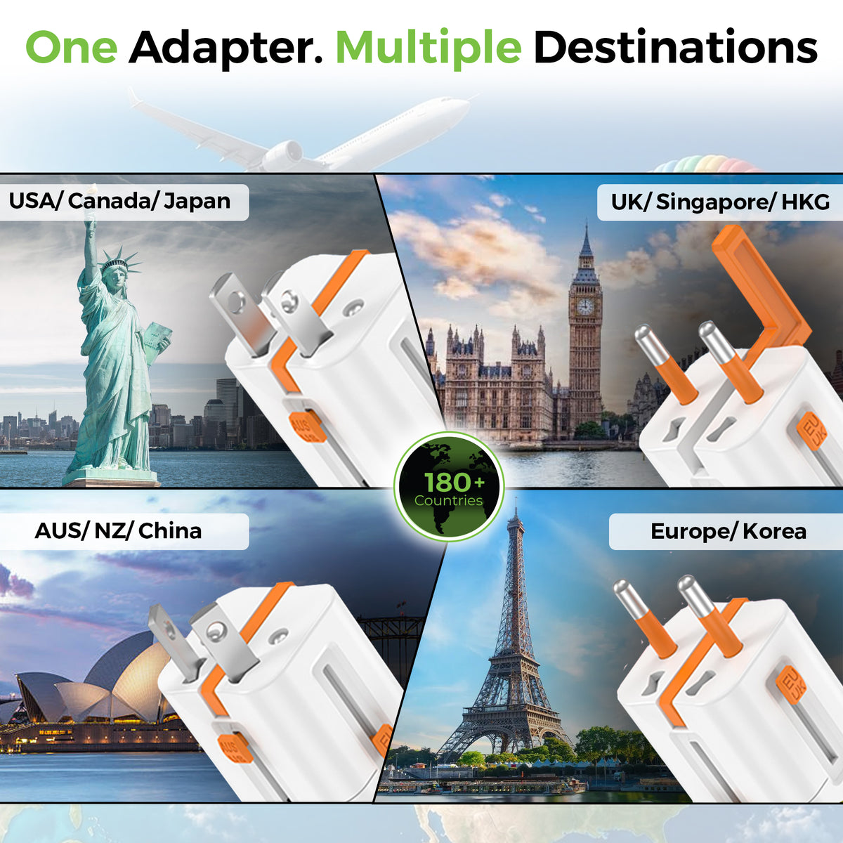 Travel Mate Pro 33 | World Travel Adapter & Power Strip | 33W GaN PD-PPS Charger | UM1183