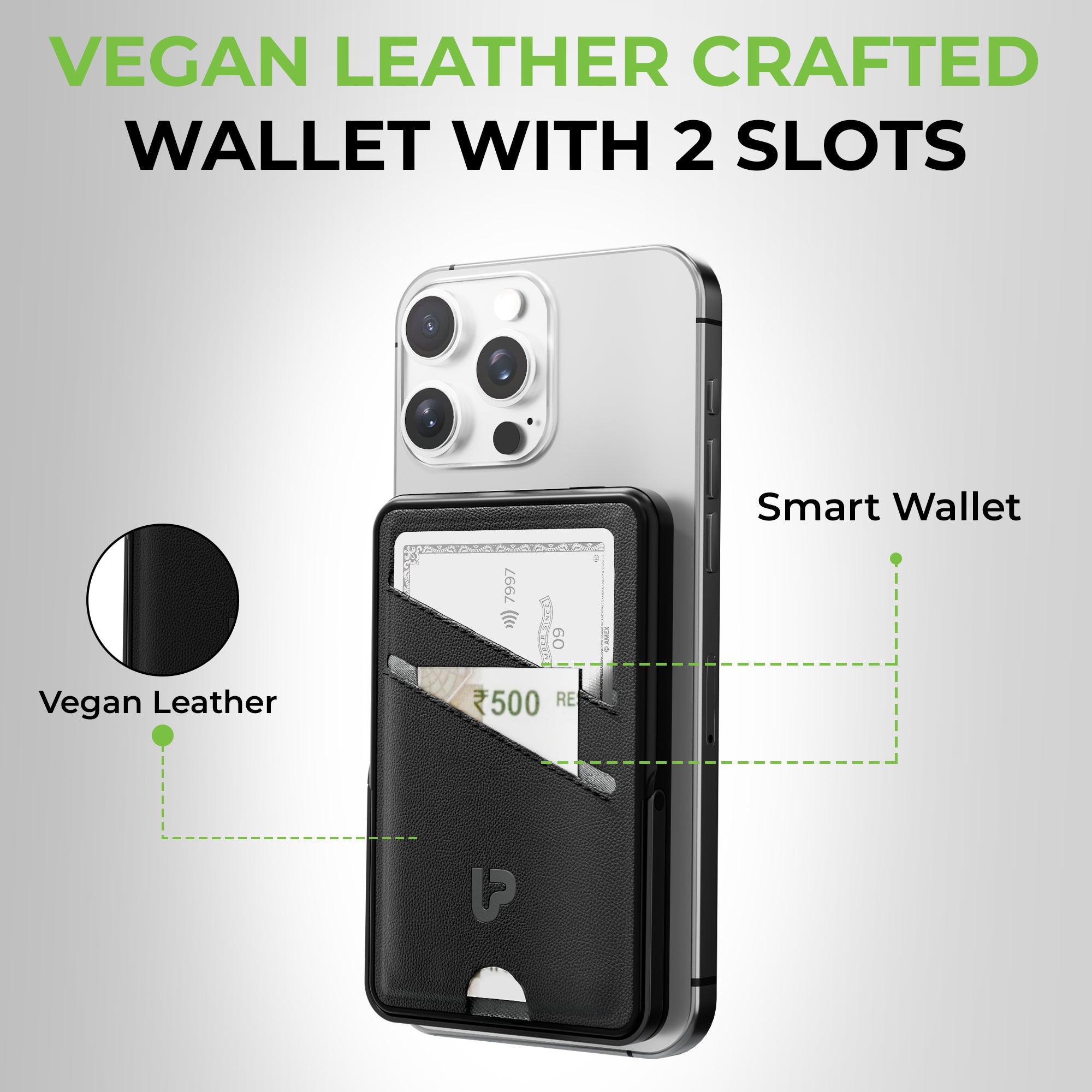 Juice-Up Swipe Mag-safe power bank 5000mAh with Stand & Wallet UM1128