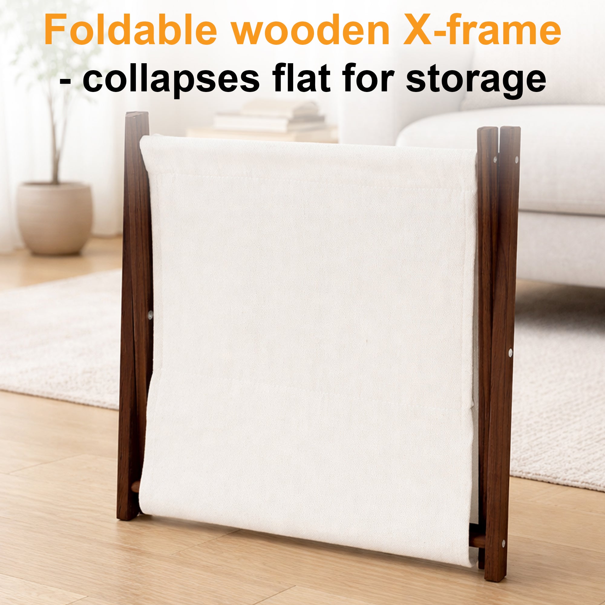 12" Vinyl Records Folding Canvas & Wood holder for 30 LPs GK1261