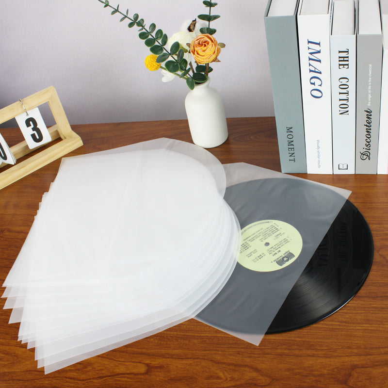 12" Record Inner Protective HDPE U-Shape Sleeves - 50 pcs GK1263
