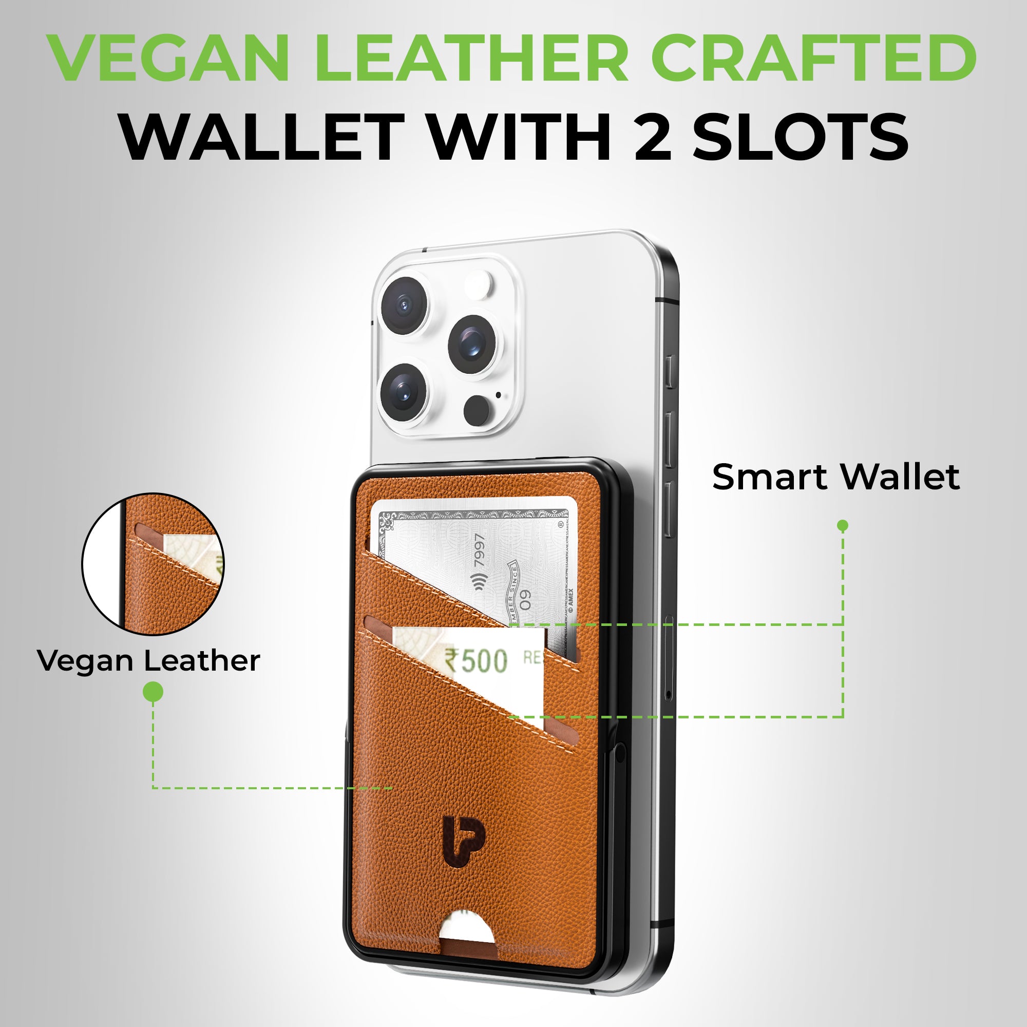 Juice-Up Swipe Mag-safe power bank 5000mAh with Stand & Wallet UM1128