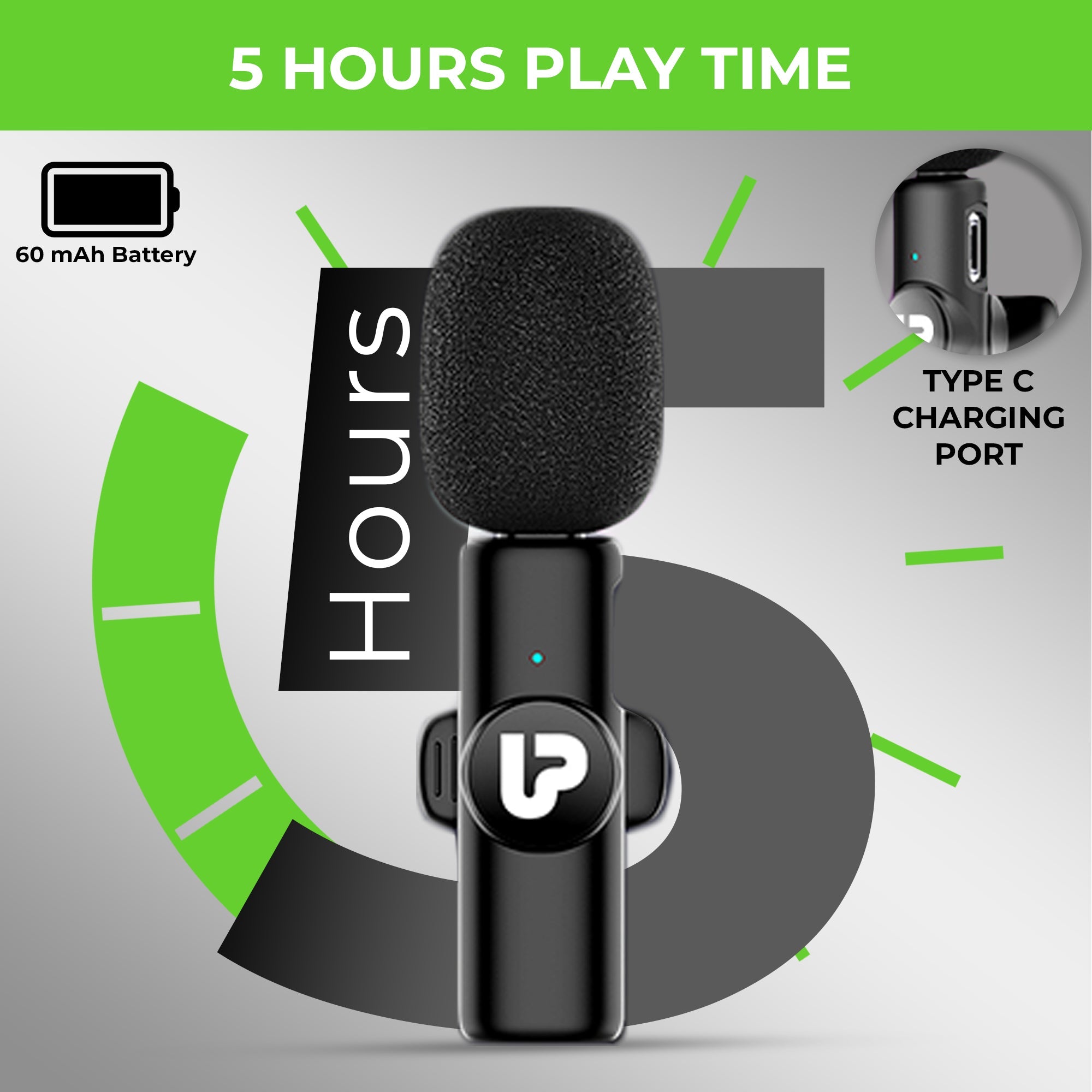 Plug & play collar mic Mic for singing Mic for Youtube Mic for podcasts