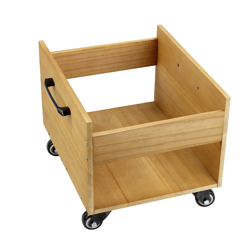 Wooden 12″ LP Vinyl Record Storage Crate on Wheels GK1260CDR