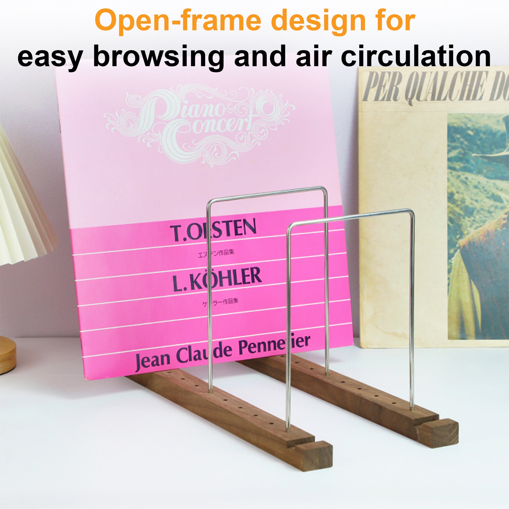 12'' Vinyl Record Display Stand (Holds 50-70 LPs) GK1251BWN