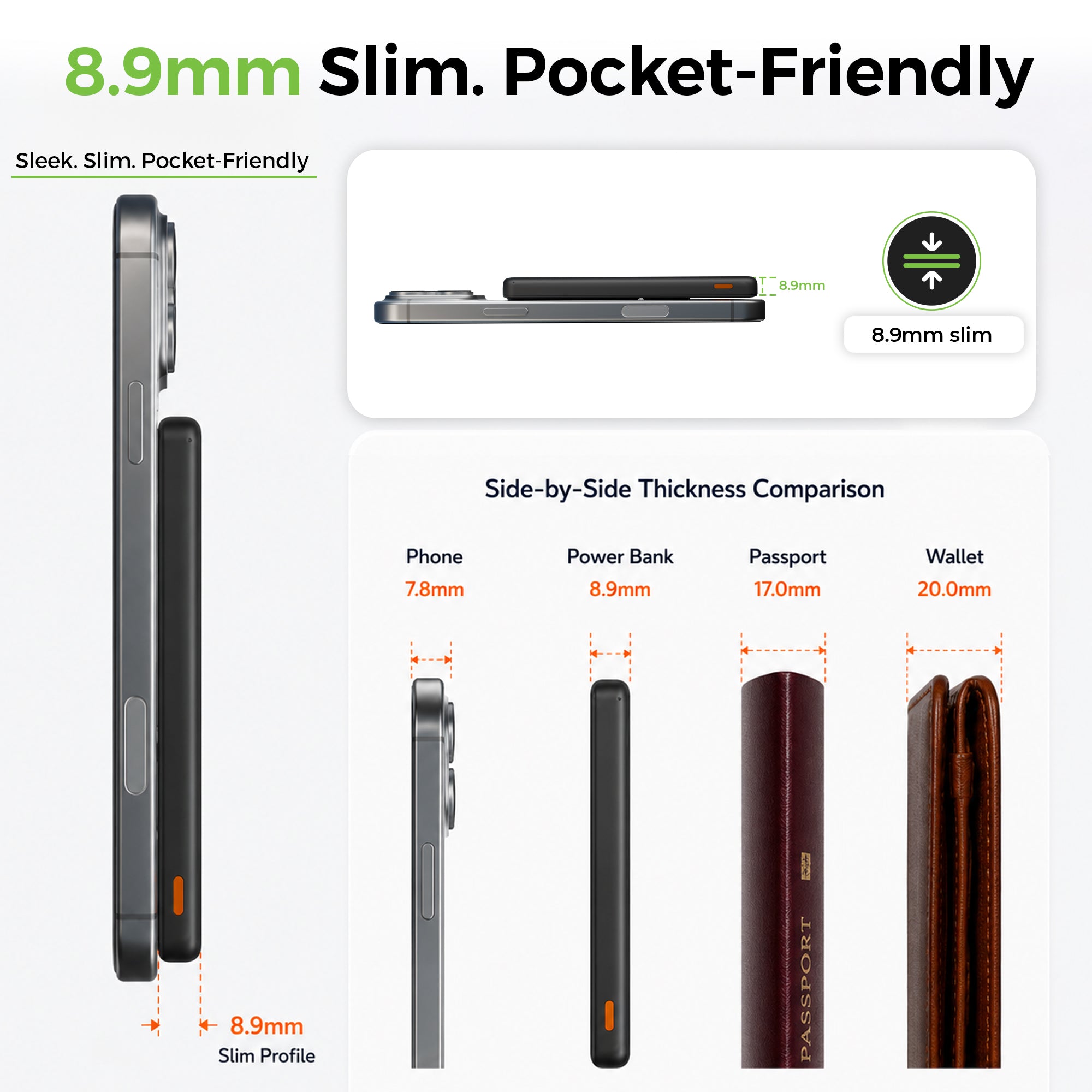 Juice-Up Mag 9 | 22.5W Magnetic Wireless Power Bank | 5000mAh | UM1335