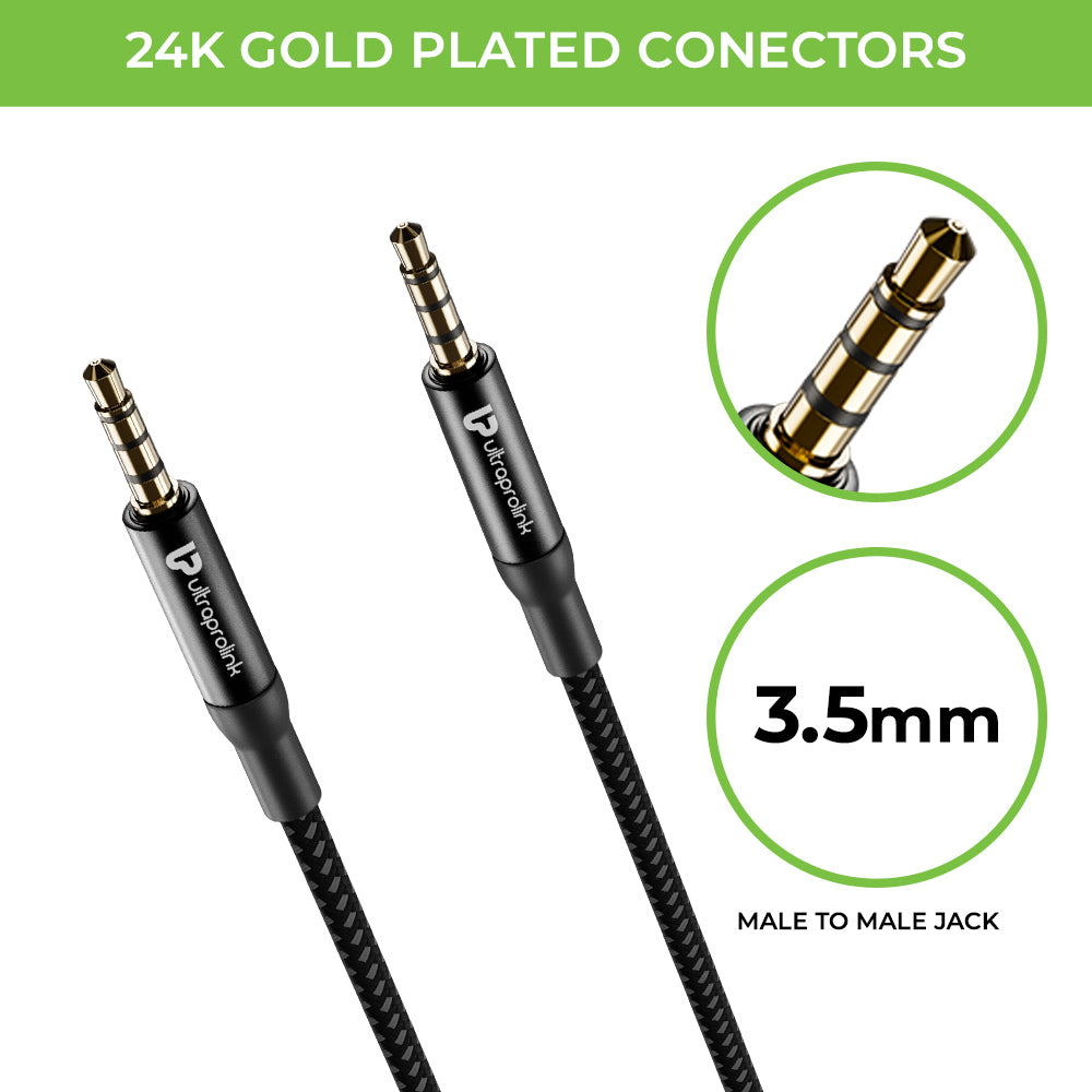 Ultraprolink- Braided 3.5mm Audio Cable