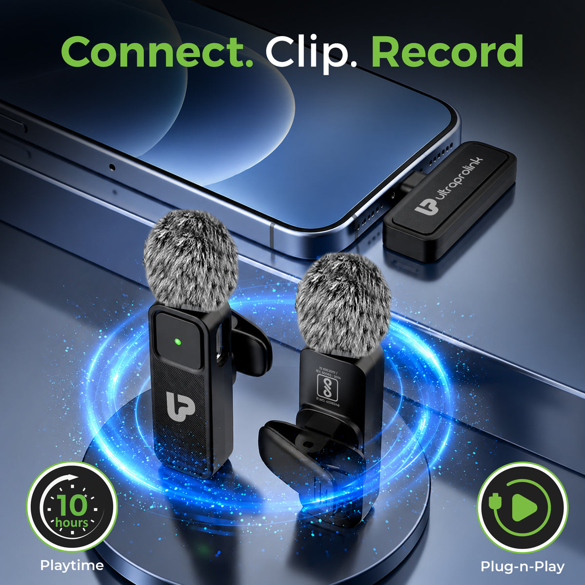 Sonic Mic | Sonic Wireless Lavalier Collar Mic | UM1212-2