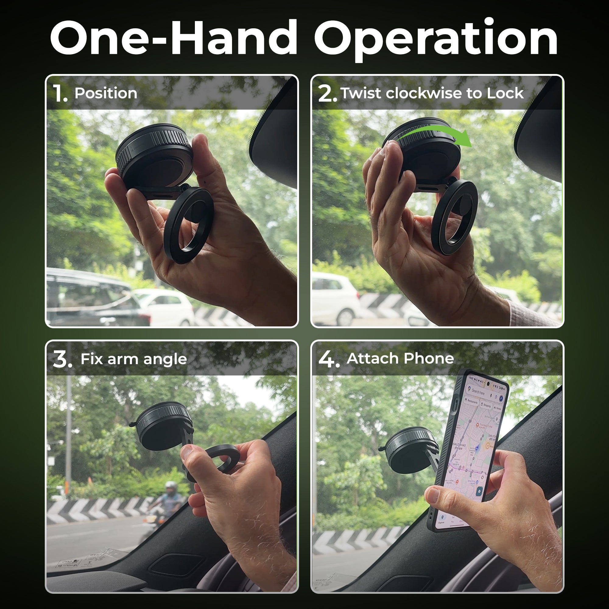 Magneto Magnetic Mobile Holder with Vacuum Grip UM1226