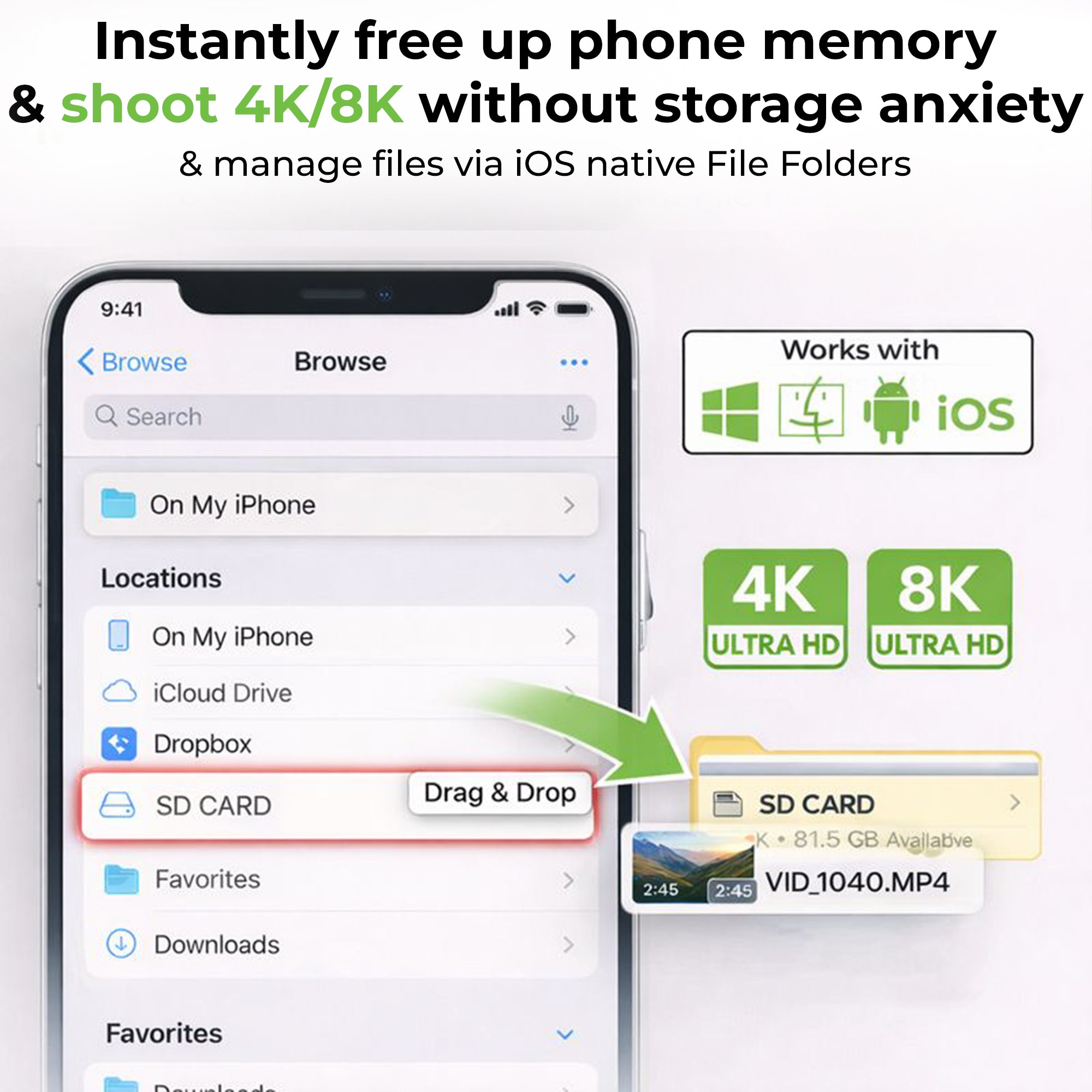 Mag-Vault | Mag-Safe Magnetic SD & microSD Card Reader with 100W PD Pass-Through | UM1271