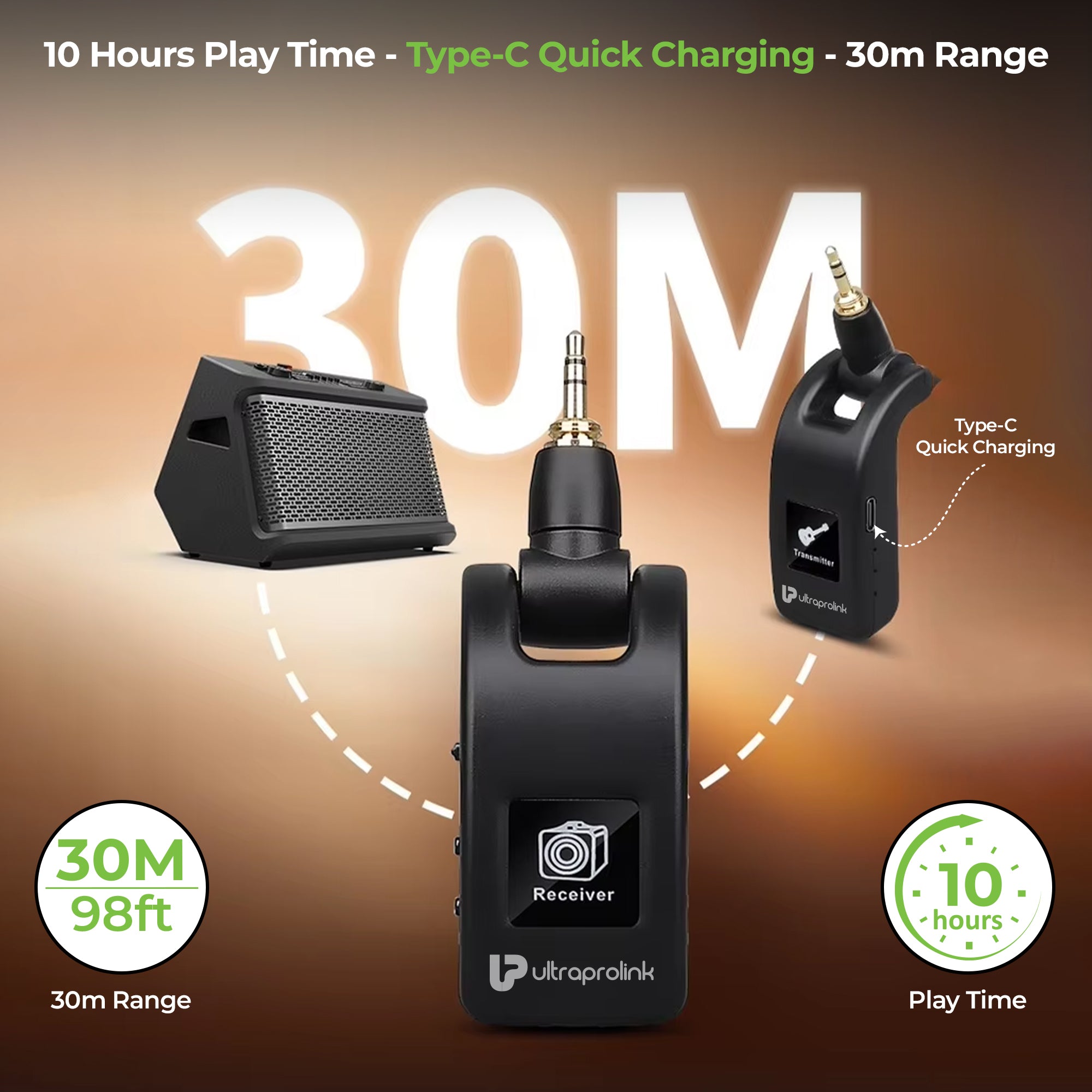 UnPlug | Wireless Guitar Transmitter Receiver Set | UM1196-1