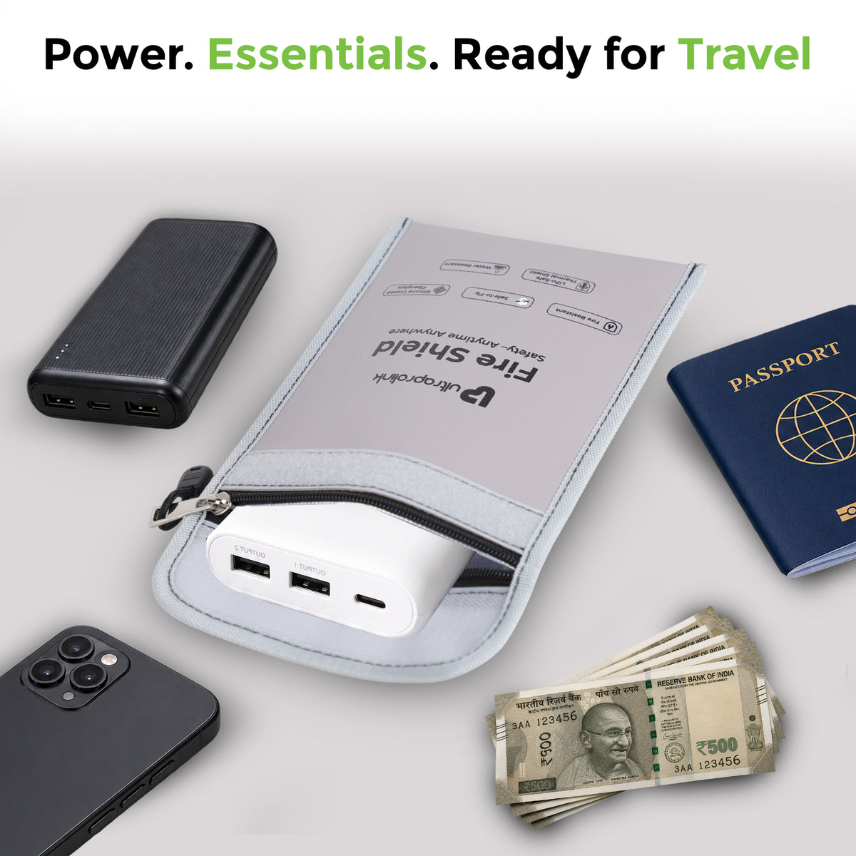 FireShield | Fire-Resistant Safety Bag for Storage Power Banks and Lithium Batteries | UM1288