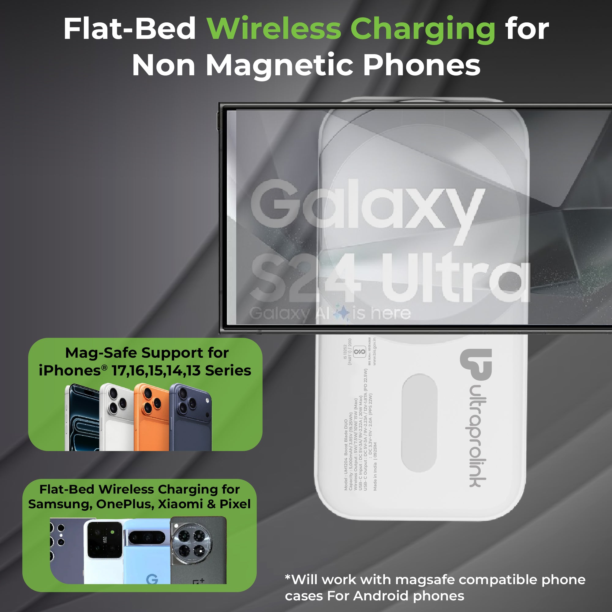 3 in1 GaN Charger + Power Bank | 67W Charger + 5000mAh-15W Magnetic Wireless Power Bank & 22.5W Fast Wired Charging | for Laptops & iPhone 17,16,15,14-Charges iPhone 50% in 30 mins | SFC2.0 | Boost Blade Duo