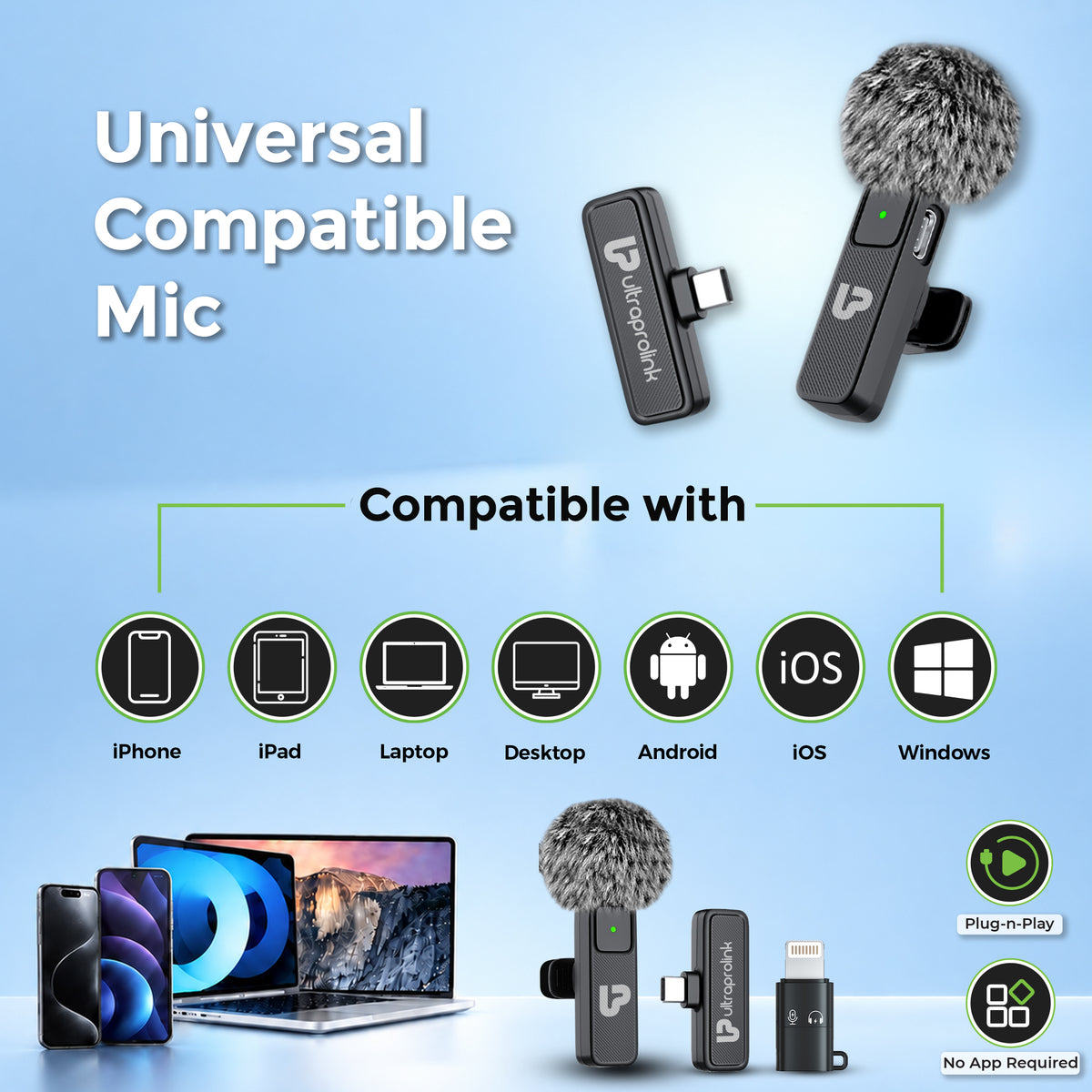 Sonic Mic | Sonic Wireless Lavalier Collar Mic | UM1212