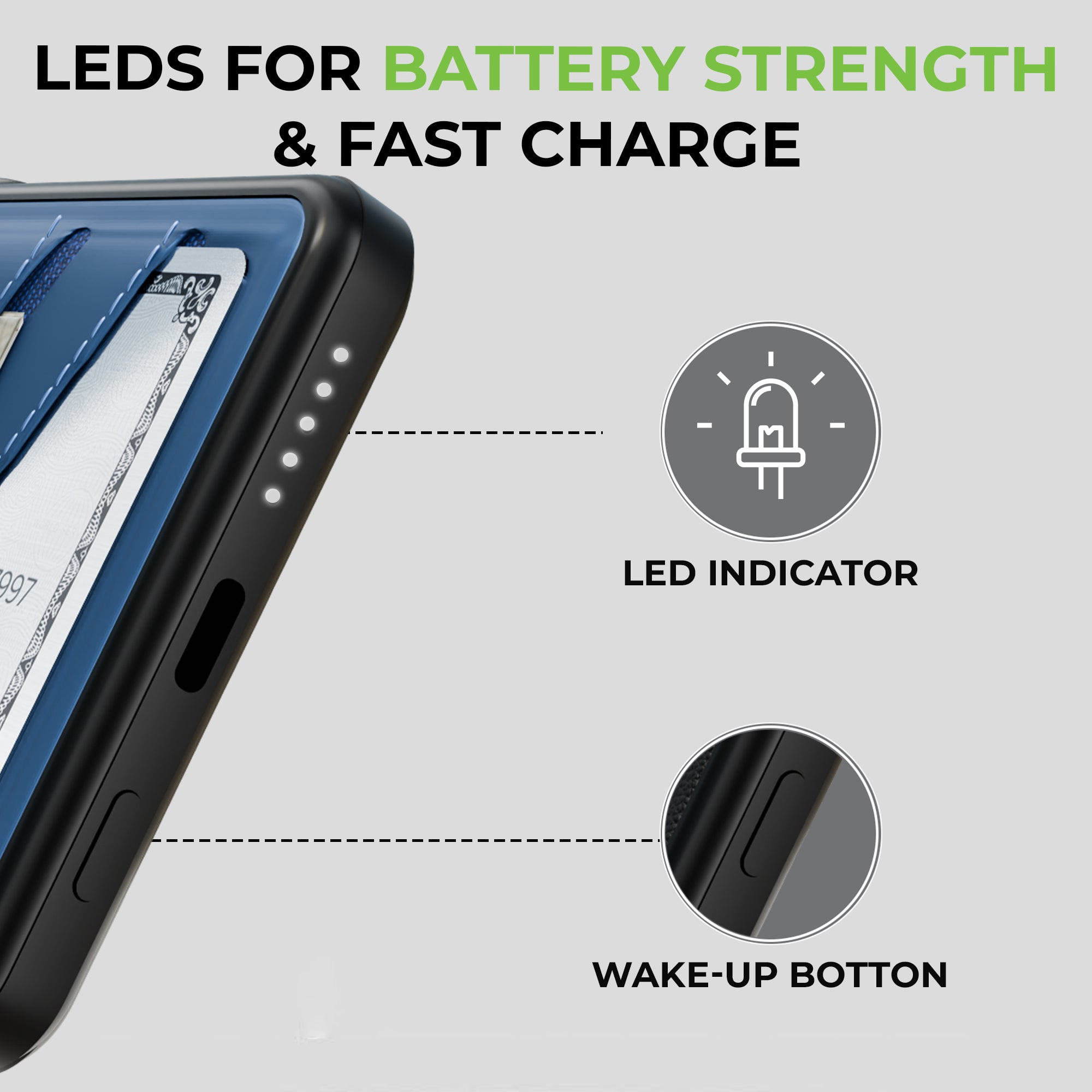 Juice-Up Swipe Mag-safe power bank 5000mAh with Stand & Wallet UM1128