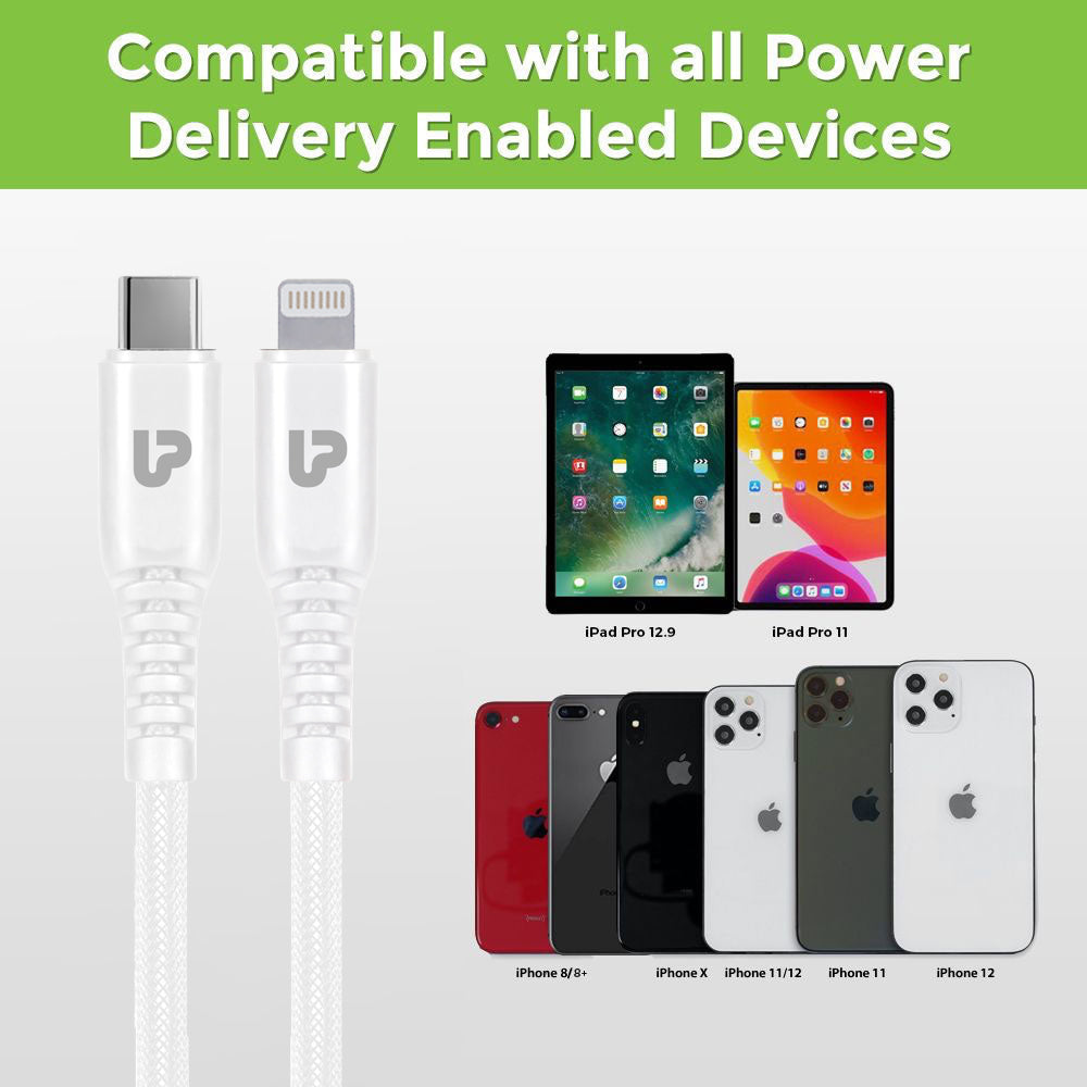 VoLo PD20 Type C to Lightning 20W Power 1.5m UL1052 (White)