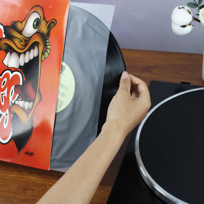 12" Record Inner Protective HDPE U-Shape Sleeves - 50 pcs GK1263