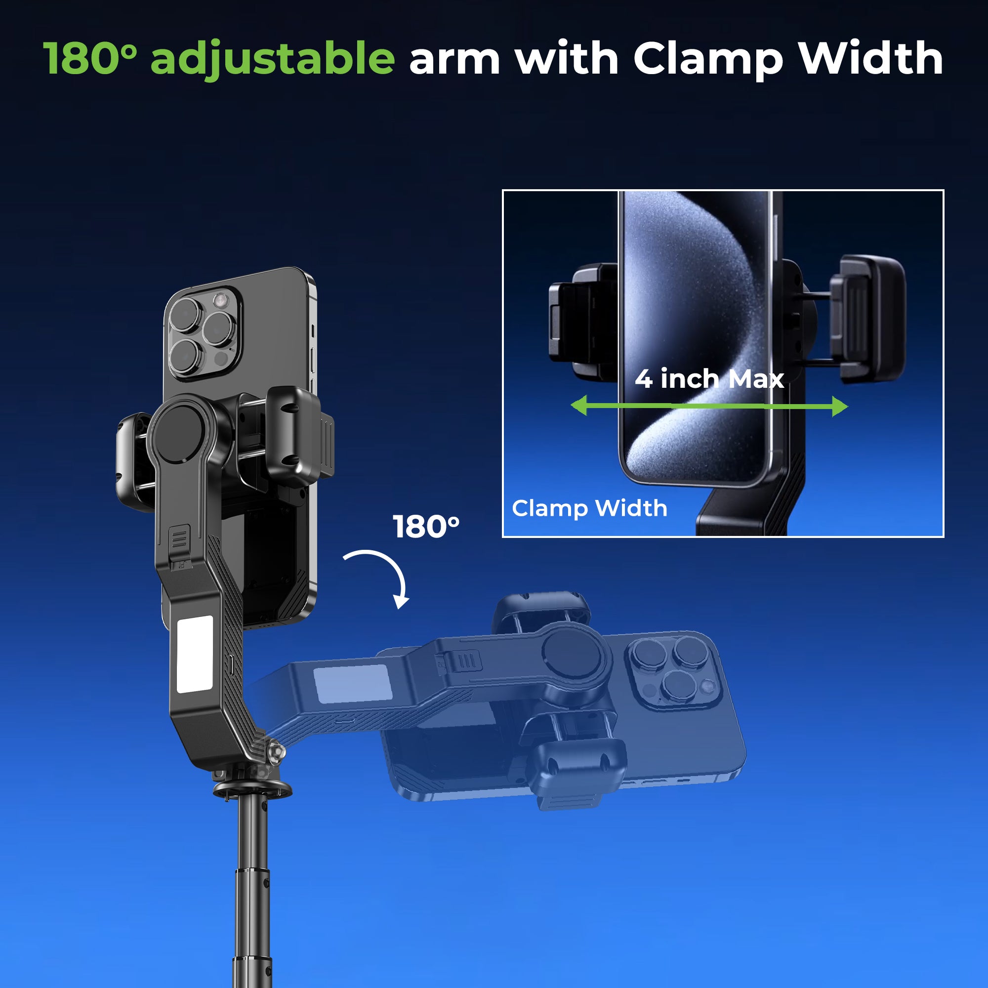 Snap-Z Pro 3in1 Gimbal-Selfie Stick & Extendible Quadripod UM1233