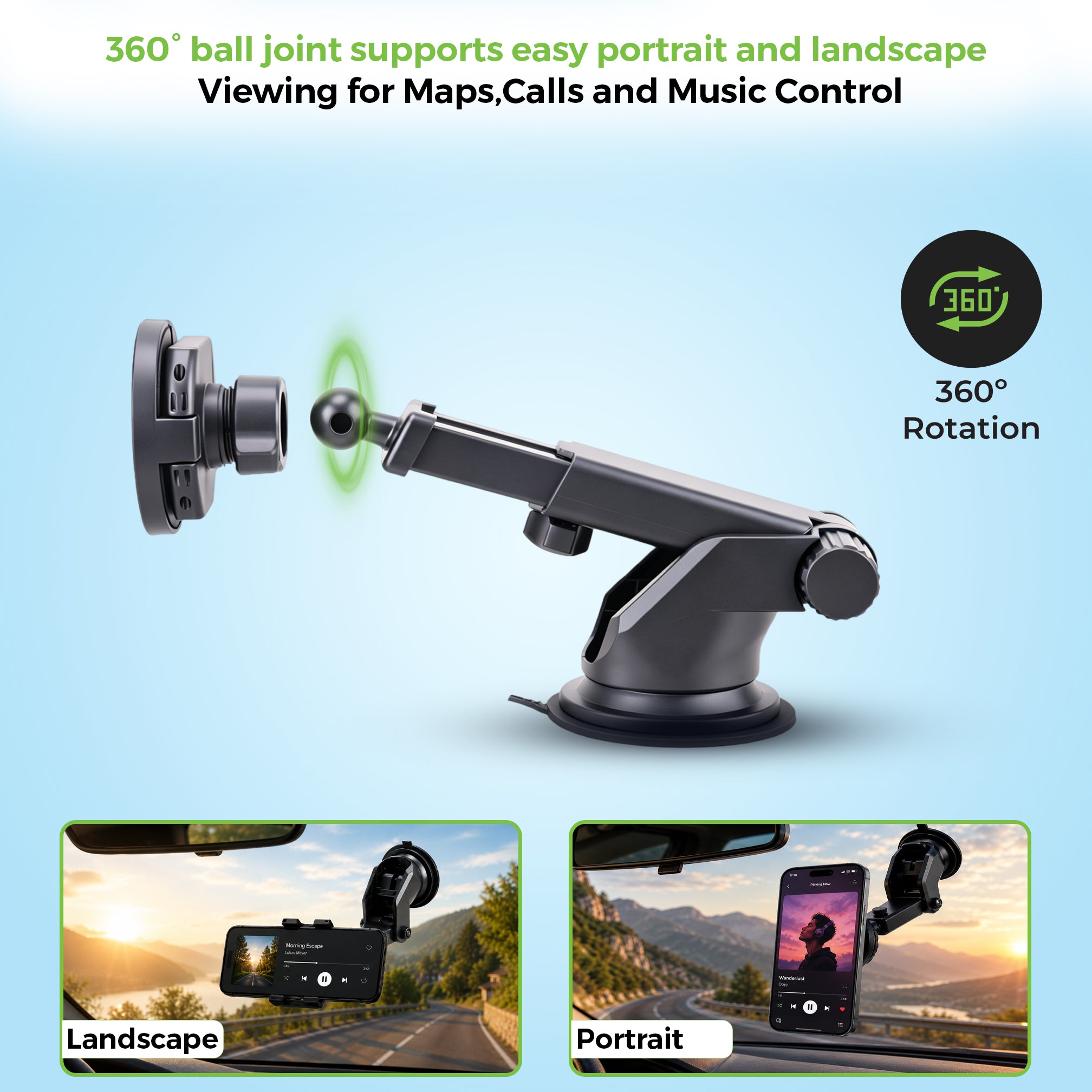 DriveSafe Smart | 2-in-1 MagSafe & Clamp Car Phone Holder | UM1278