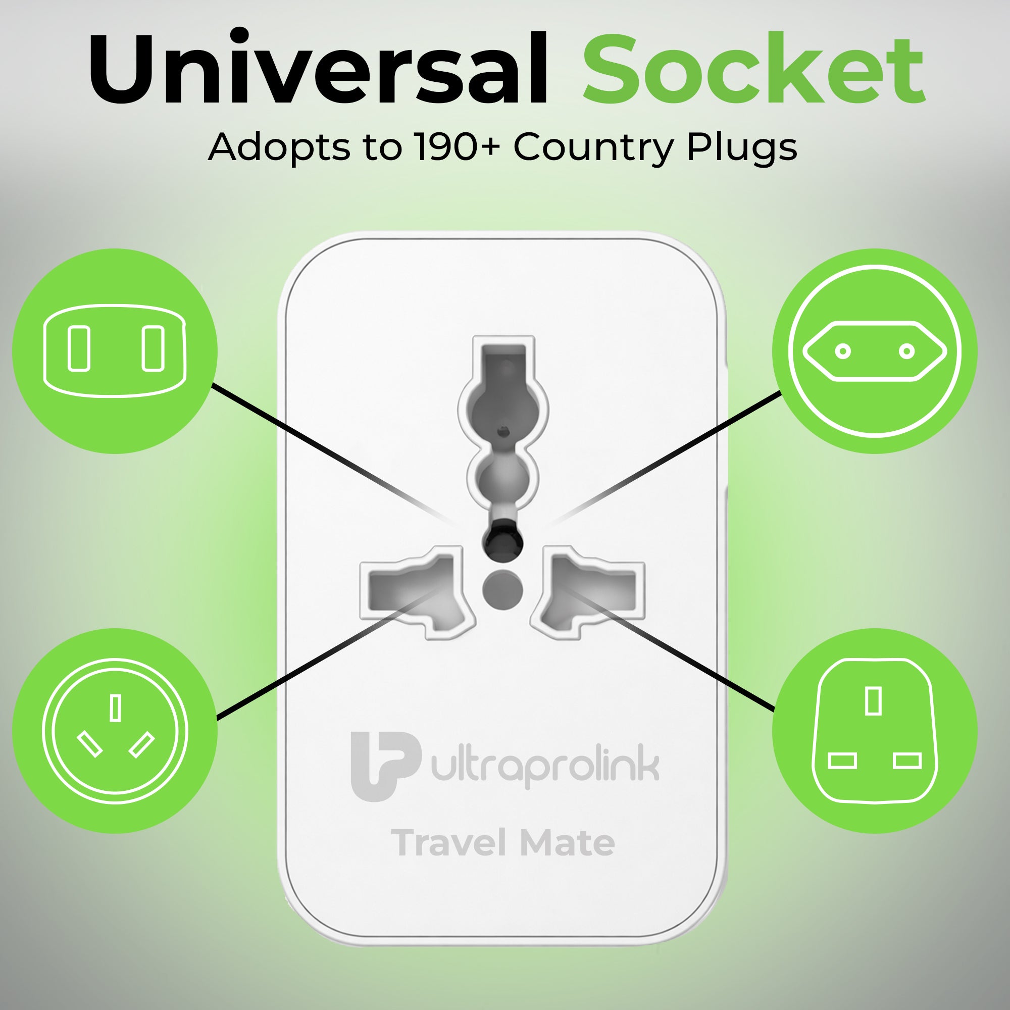 Travel Mate | World Travel Adapter & 2 USB Charger (PD 20W) | UM1341
