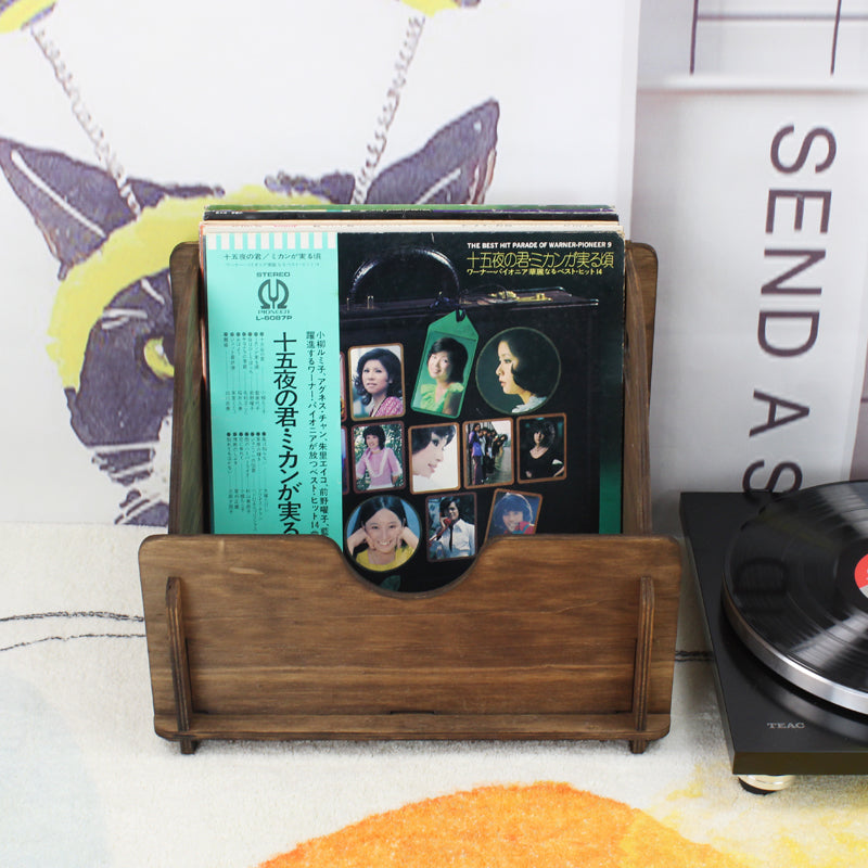Self-Assemble Wooden Record Storage Case ( Holds 50-60 LPs) GK1258BWN