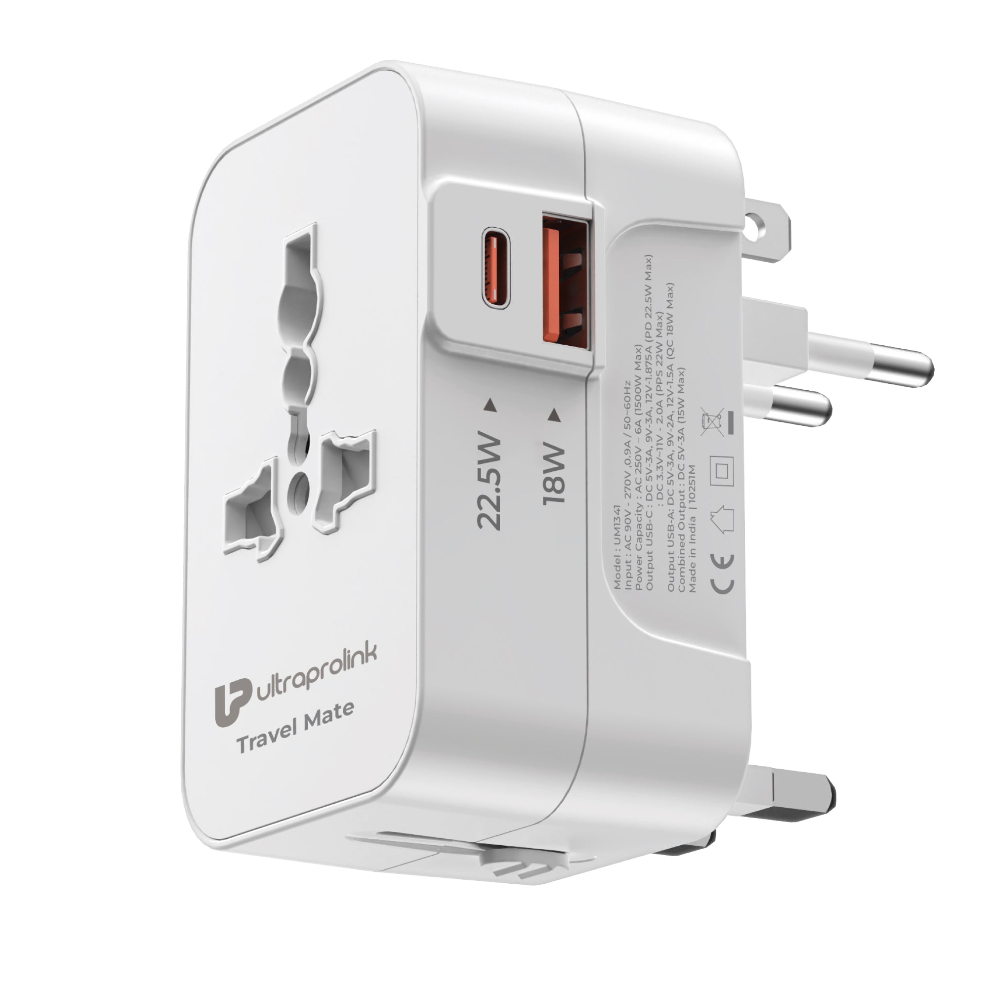 Travel Mate | World Travel Adapter & 2 USB Charger (PD 20W) | UM1341
