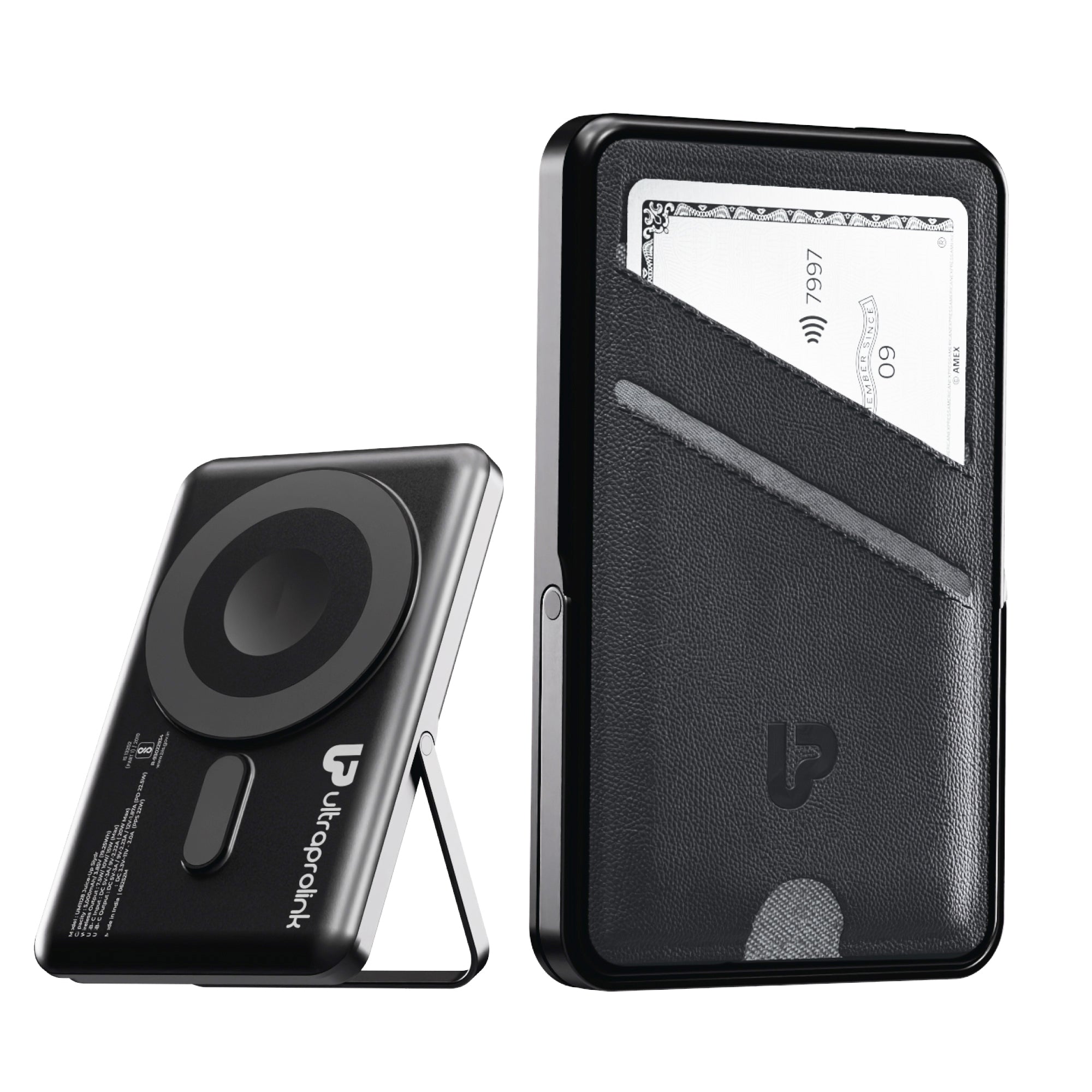 Juice-Up Swipe Mag-safe power bank 5000mAh with Stand & Wallet UM1128