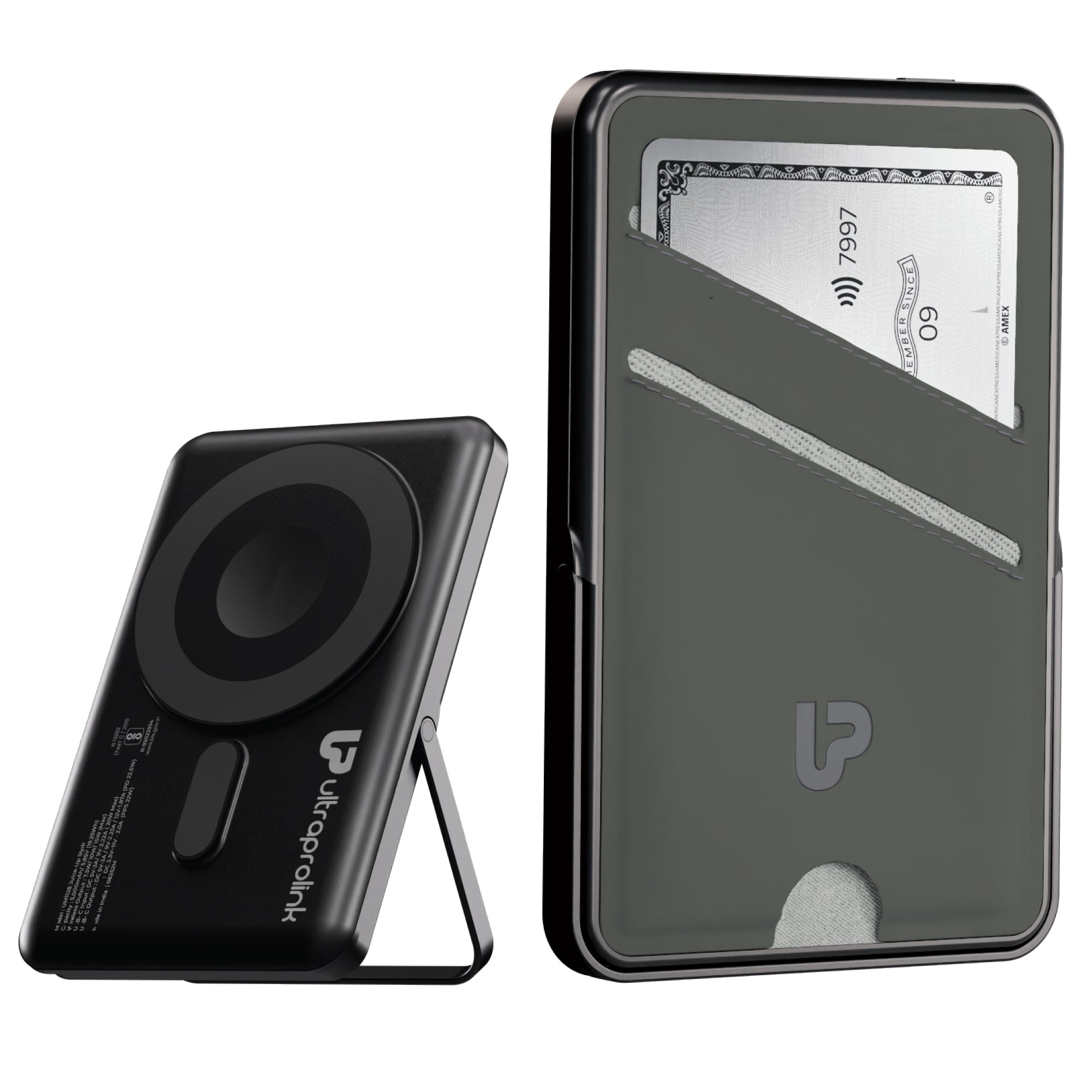 Juice-Up Swipe Mag-safe power bank 5000mAh with Stand & Wallet UM1128