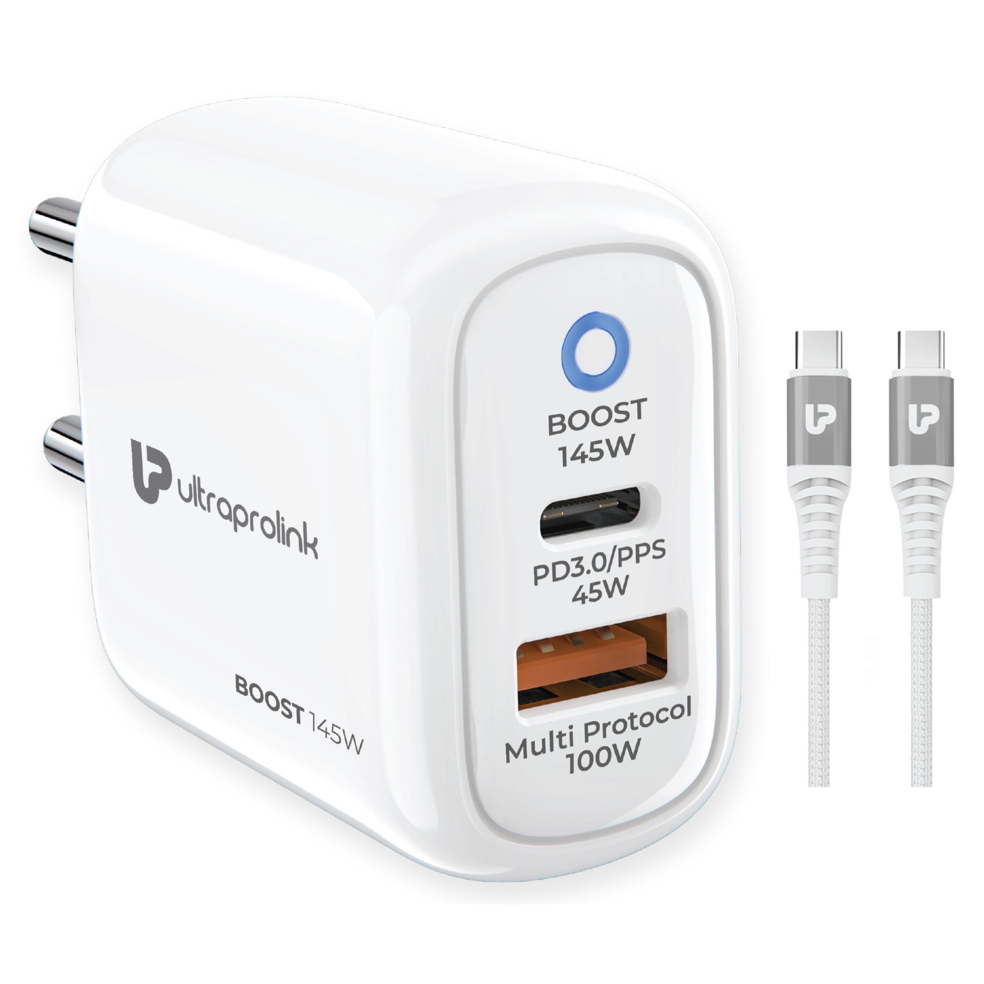 Boost 145W Dual USB Multi-Protocol Fast Travel Charger with 1m C-C Cable UM1134C