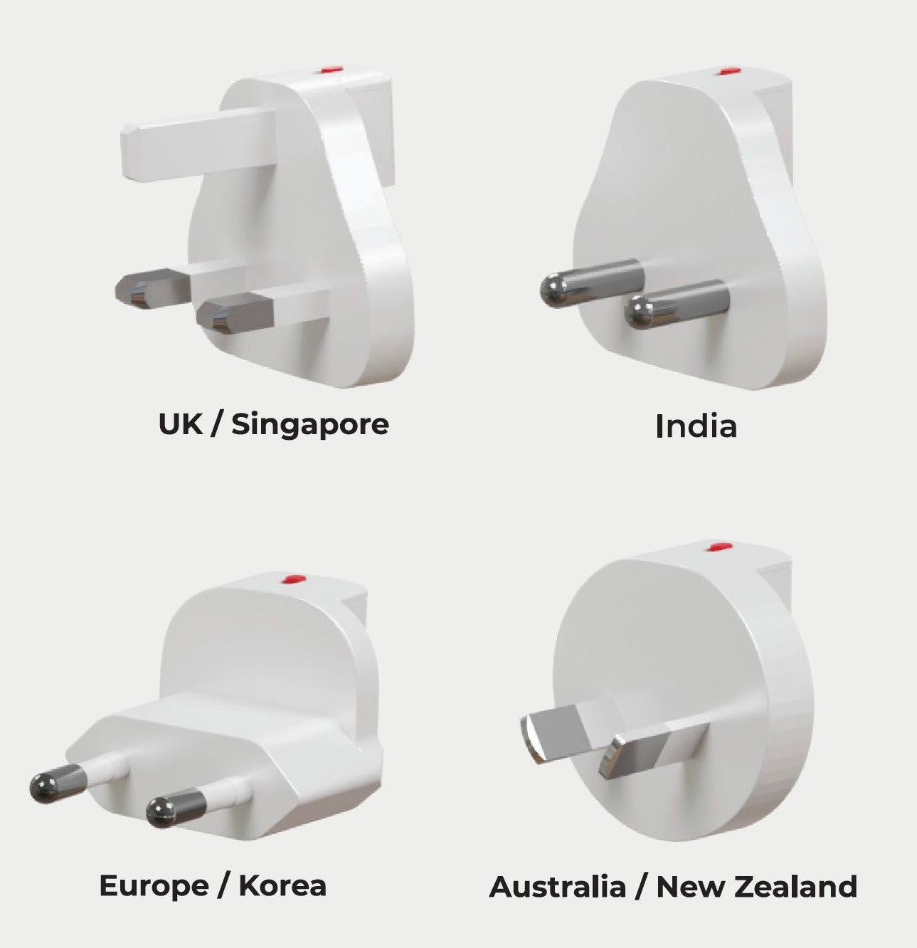 Set of 4 AC Convertor Plugs | WTAC