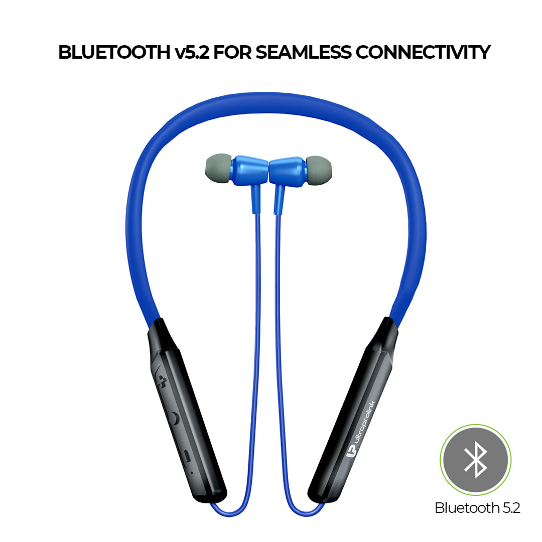 Wireless Neckband Earphone with Bluetooth v5.2 connectivity