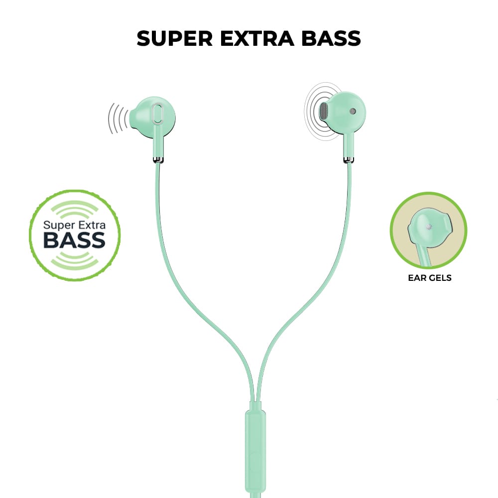 mic high bass wired earphone