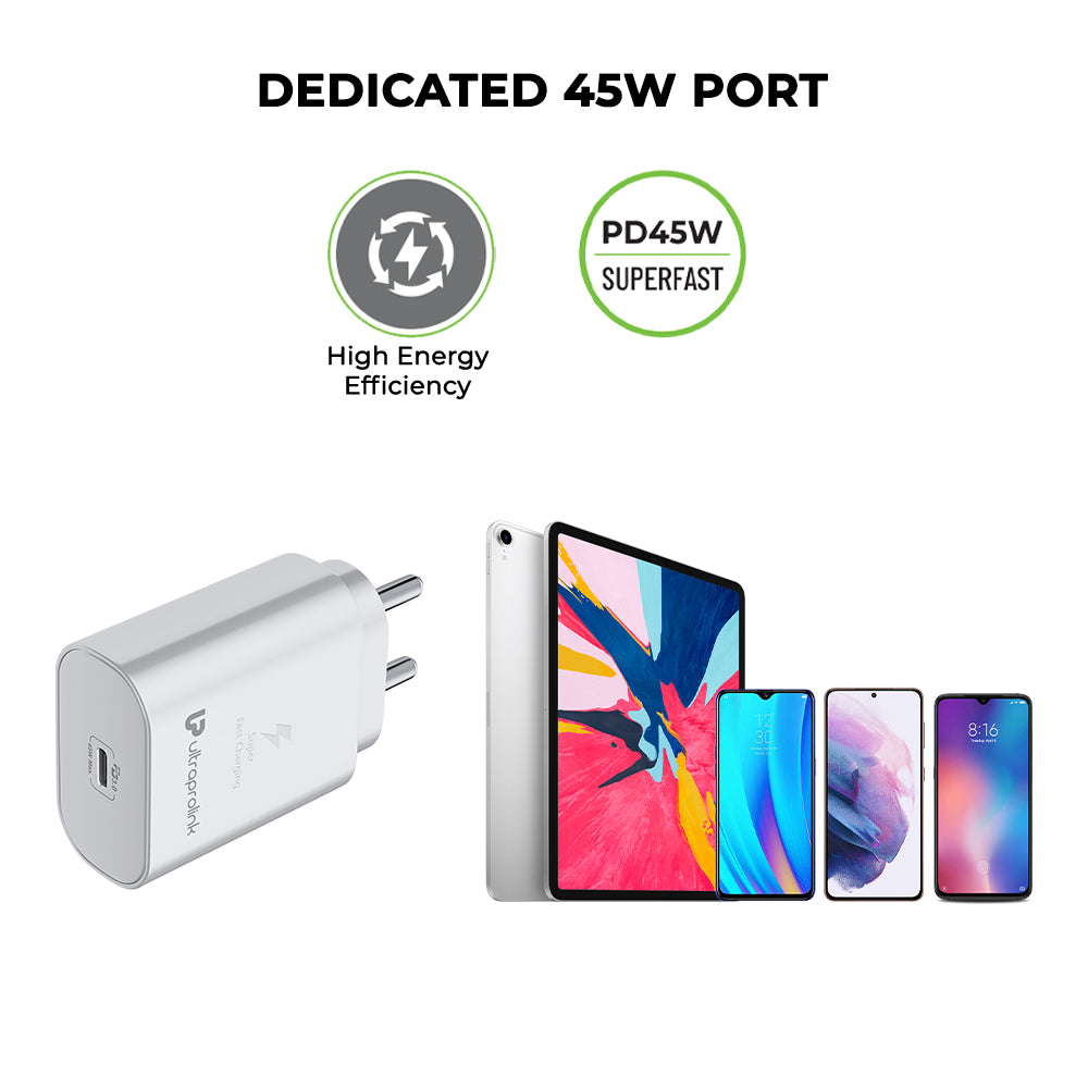 Boost 45 power delivery fast charger with dedicated 45w port