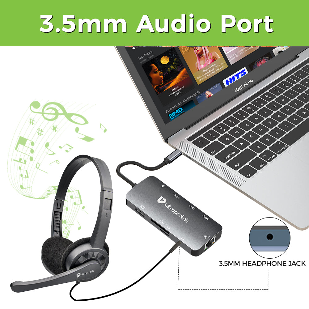UltraProlink Super Hub With 3.5MM Audio Port