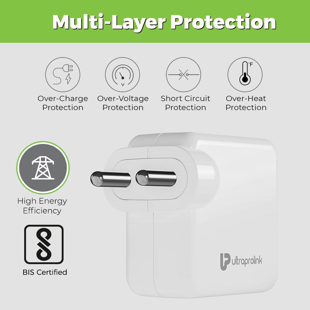 30W fast travel charger with multi layer protection