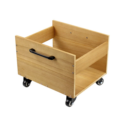 Wooden 12″ LP Vinyl Record Storage Crate on Wheels GK1260CDR