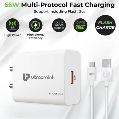 Boost 66W | Multi Protocol Fast Travel Charger with 1m Cable | UM1135