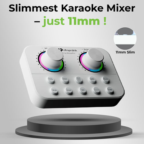 Sing-Along Mini Wireless Karaoke & Live Broadcast Mixer with Condenser Mic UM1002M