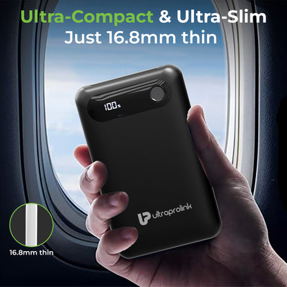 Ultra-Slim & compact Power Bank with Type C & iPhone Cable UM1127