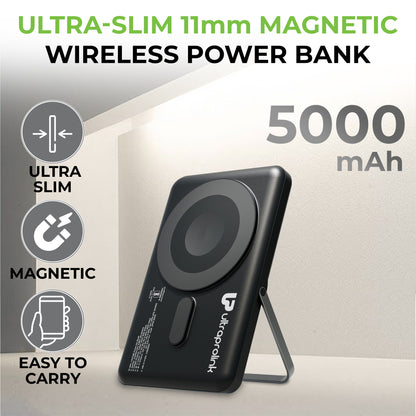 Juice-Up Swipe Mag-safe power bank 5000mAh with Stand & Wallet UM1128